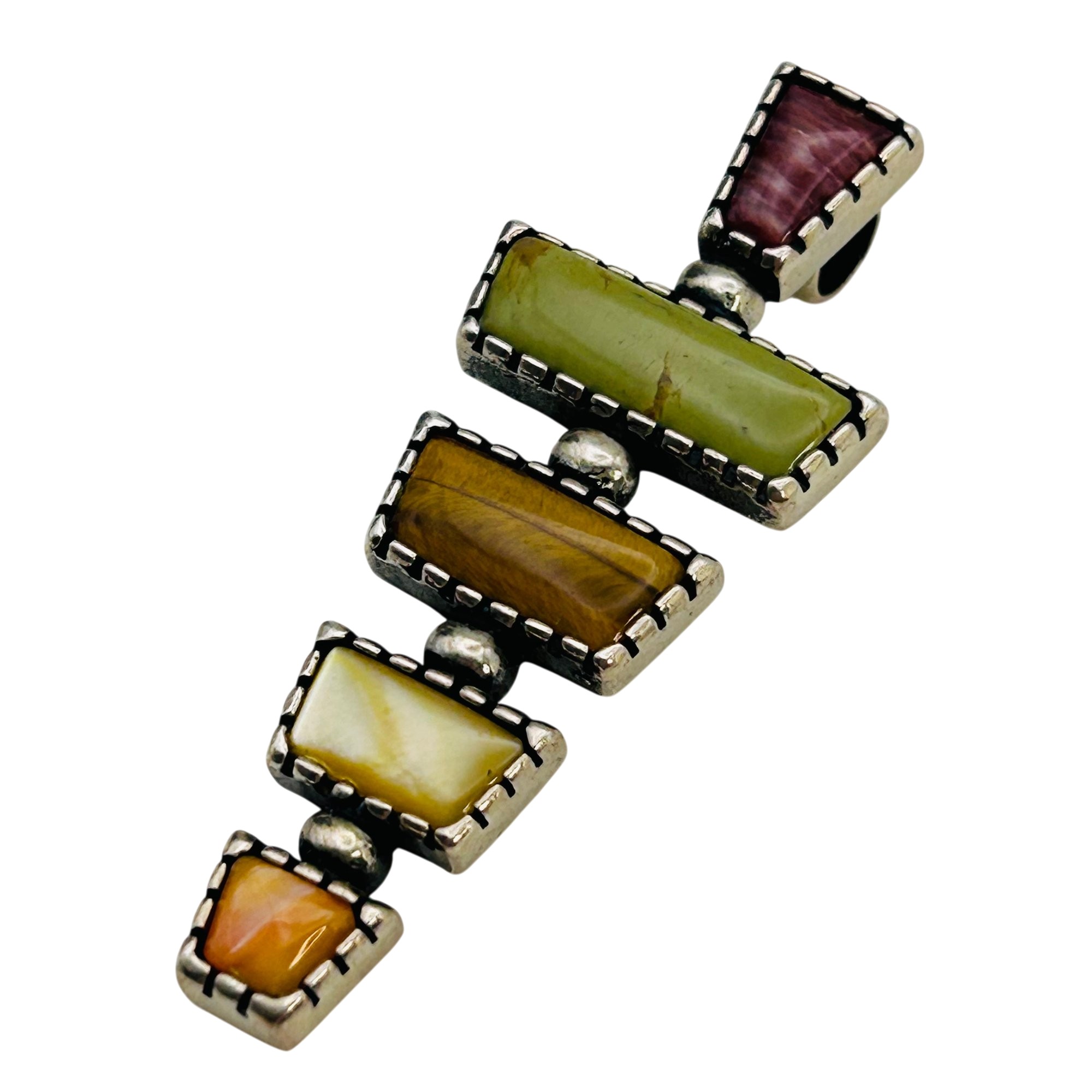 Carolyn Pollack Sterling Multi-Stone Pendant