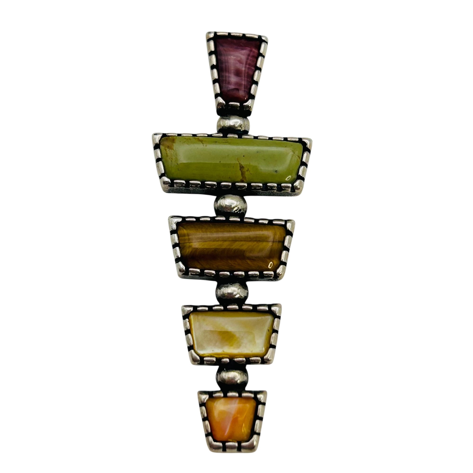 Carolyn Pollack Sterling Multi-Stone Pendant