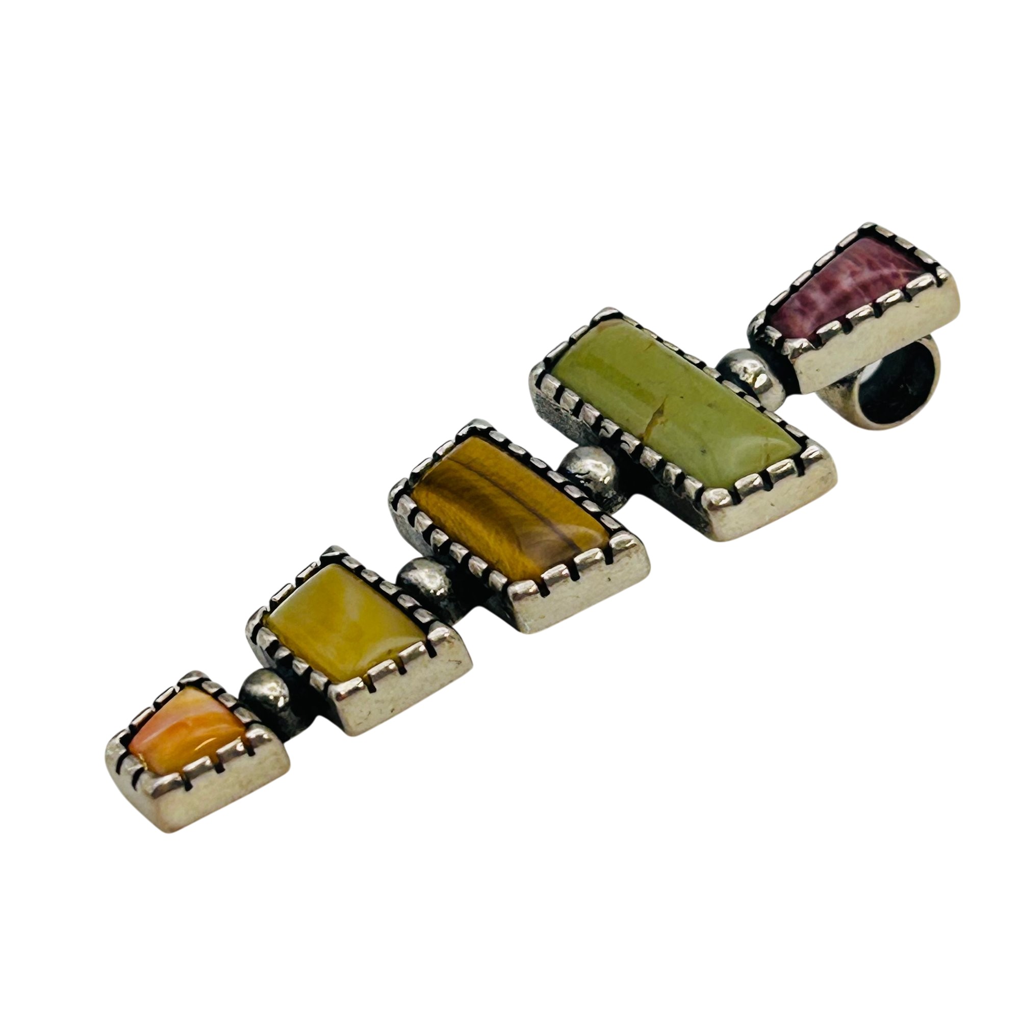 Carolyn Pollack Sterling Multi-Stone Pendant