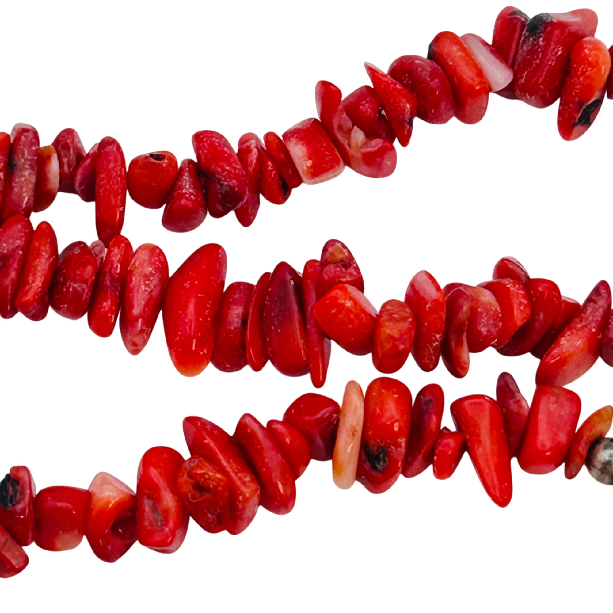 Southwest Sterling Coral Necklace