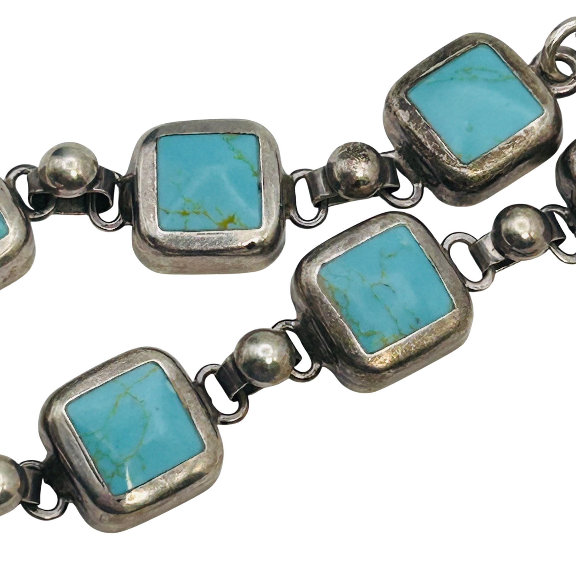 Southwest Sterling Inlay Turquoise Bracelet