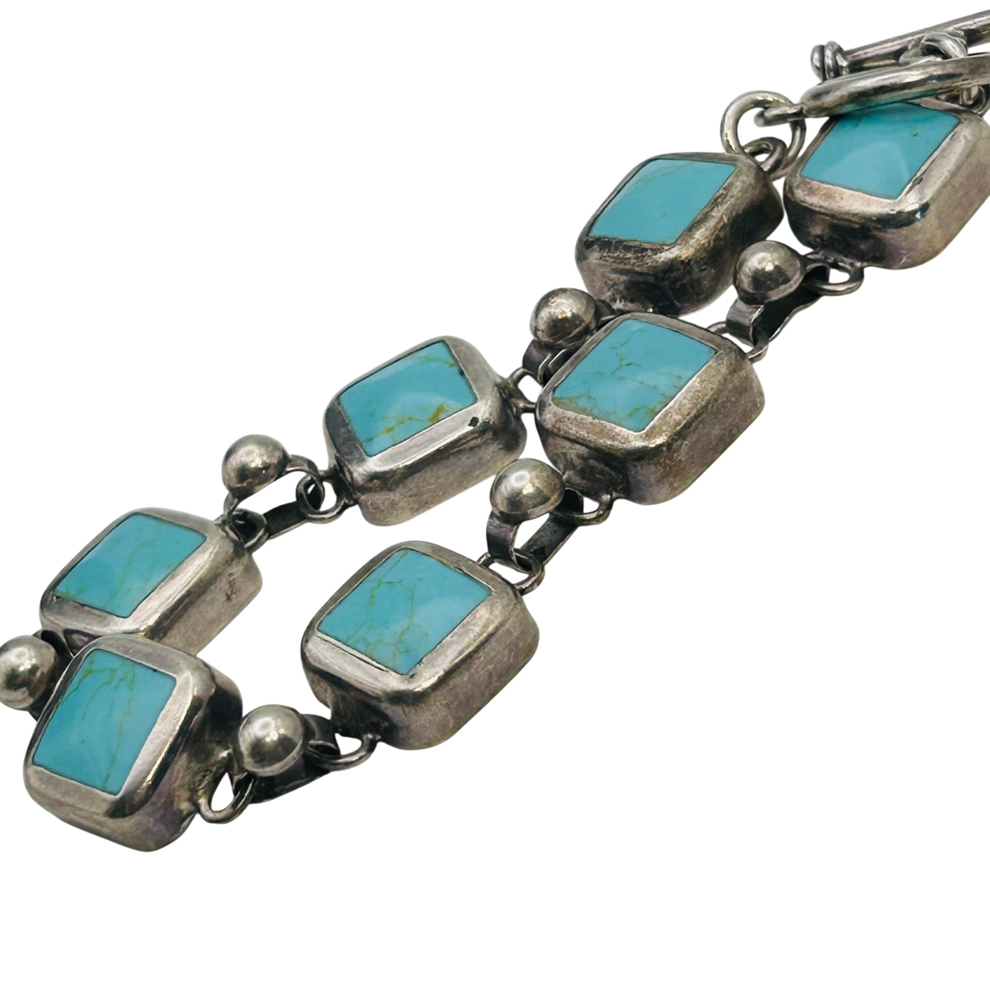 Southwest Sterling Inlay Turquoise Bracelet
