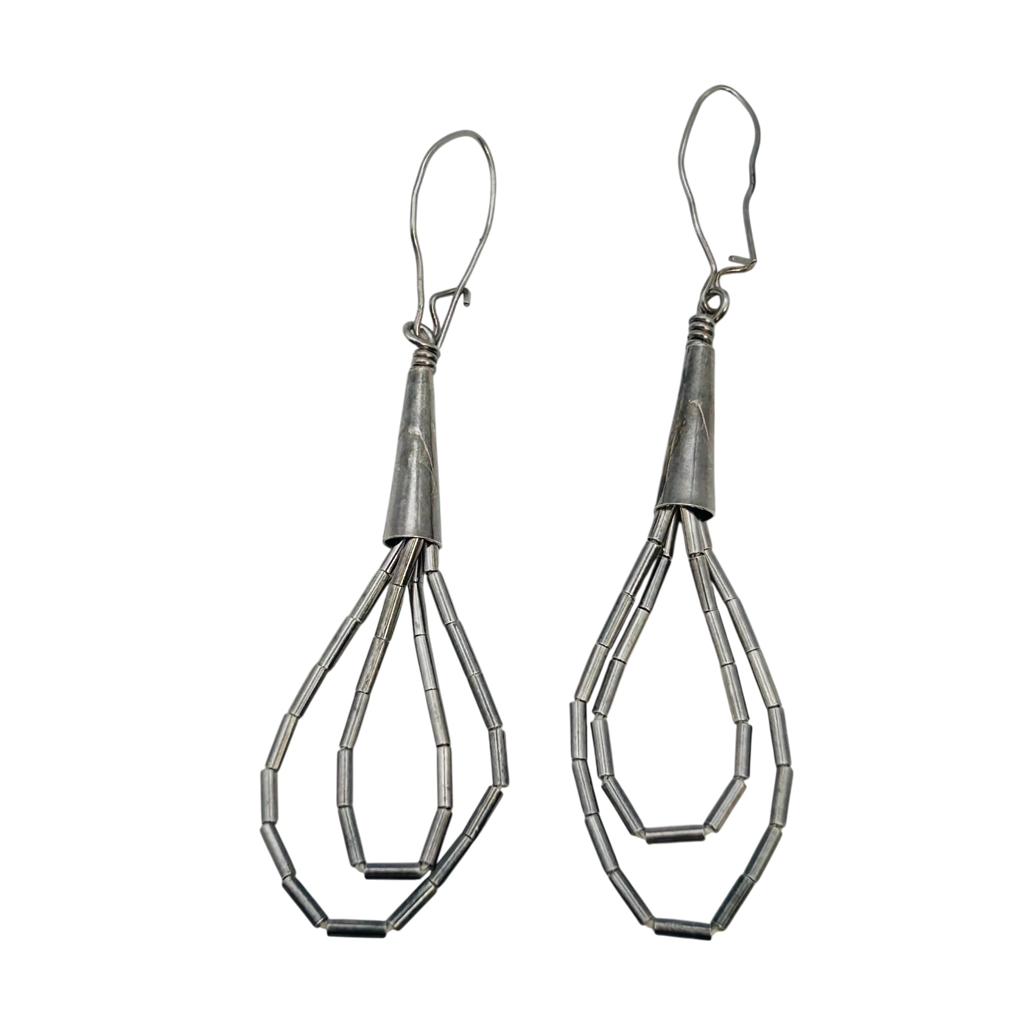Southwest Sterling Liquid Silver Earrings
