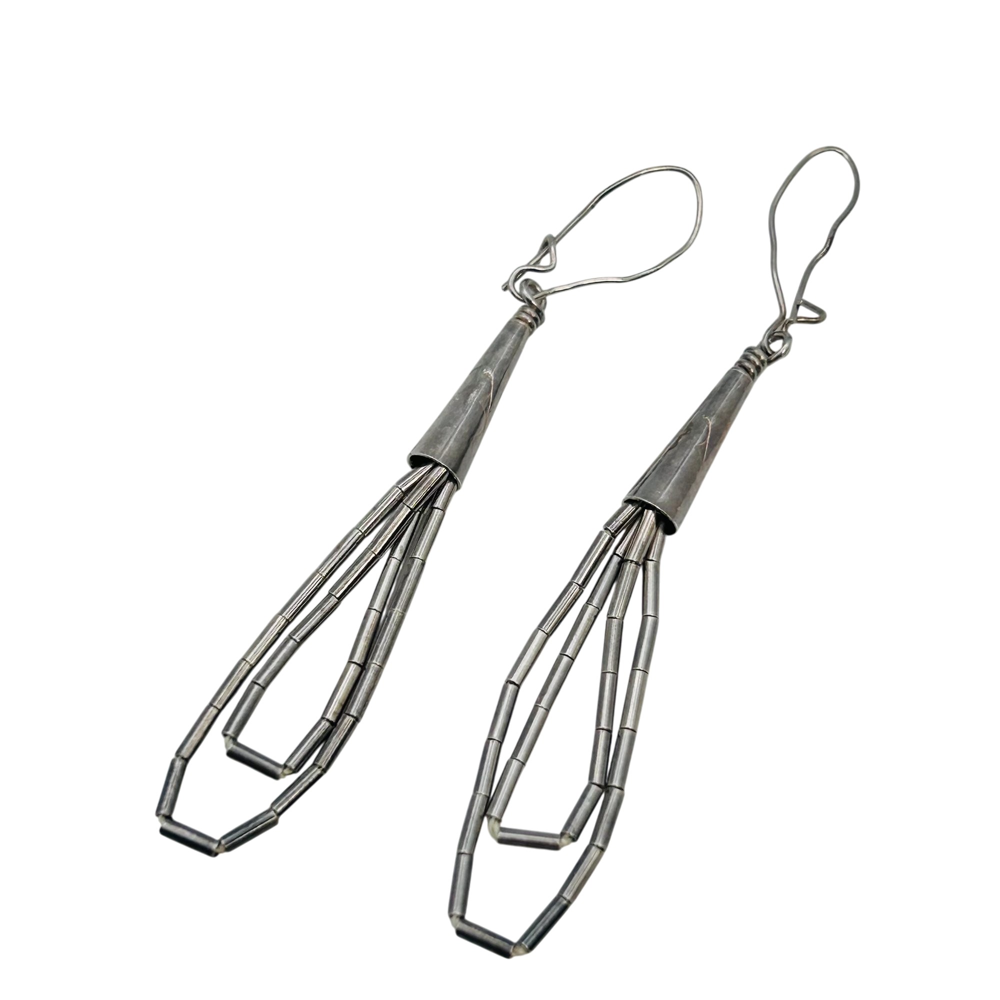 Southwest Sterling Liquid Silver Earrings