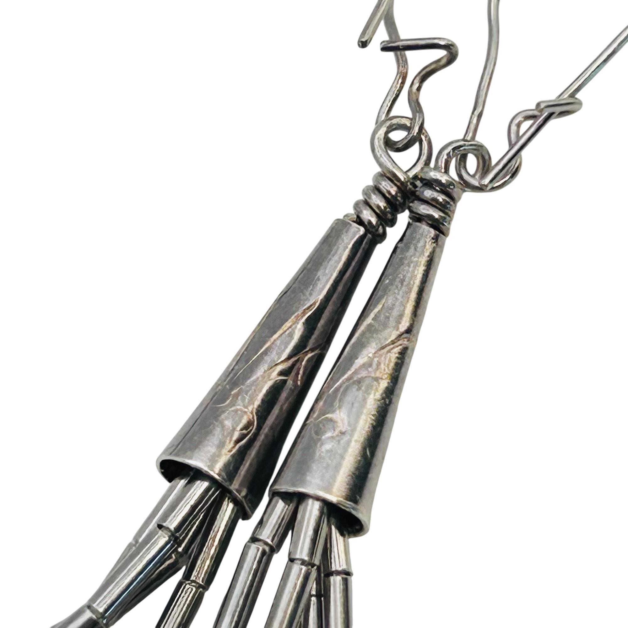 Southwest Sterling Liquid Silver Earrings