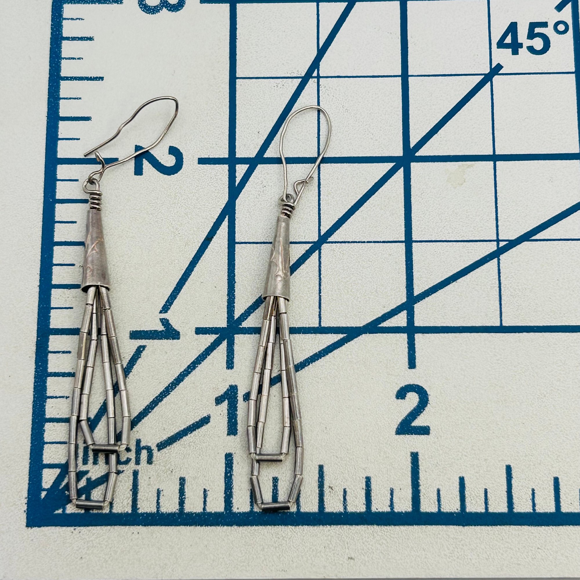 Southwest Sterling Liquid Silver Earrings
