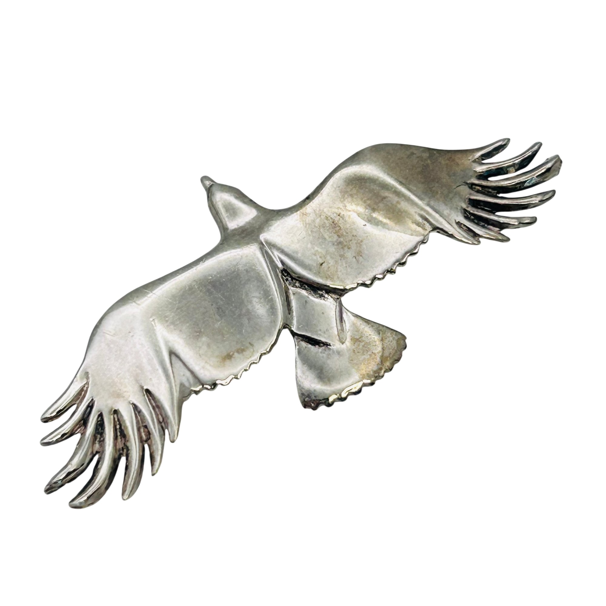 Signed Southwest Sterling Bird Brooch