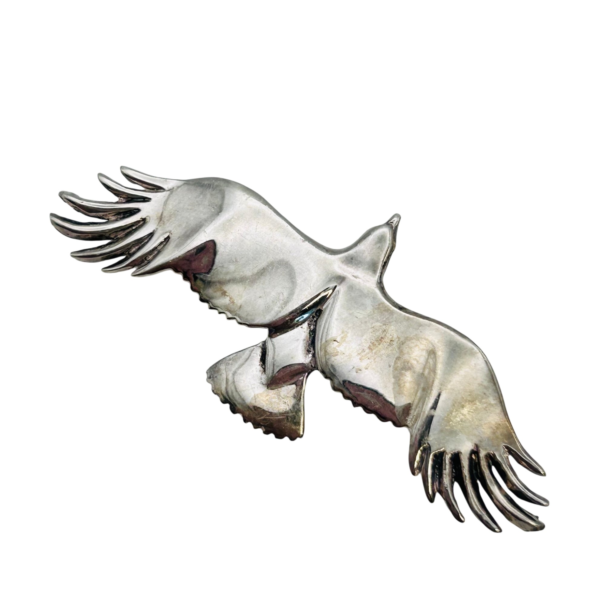 Signed Southwest Sterling Bird Brooch