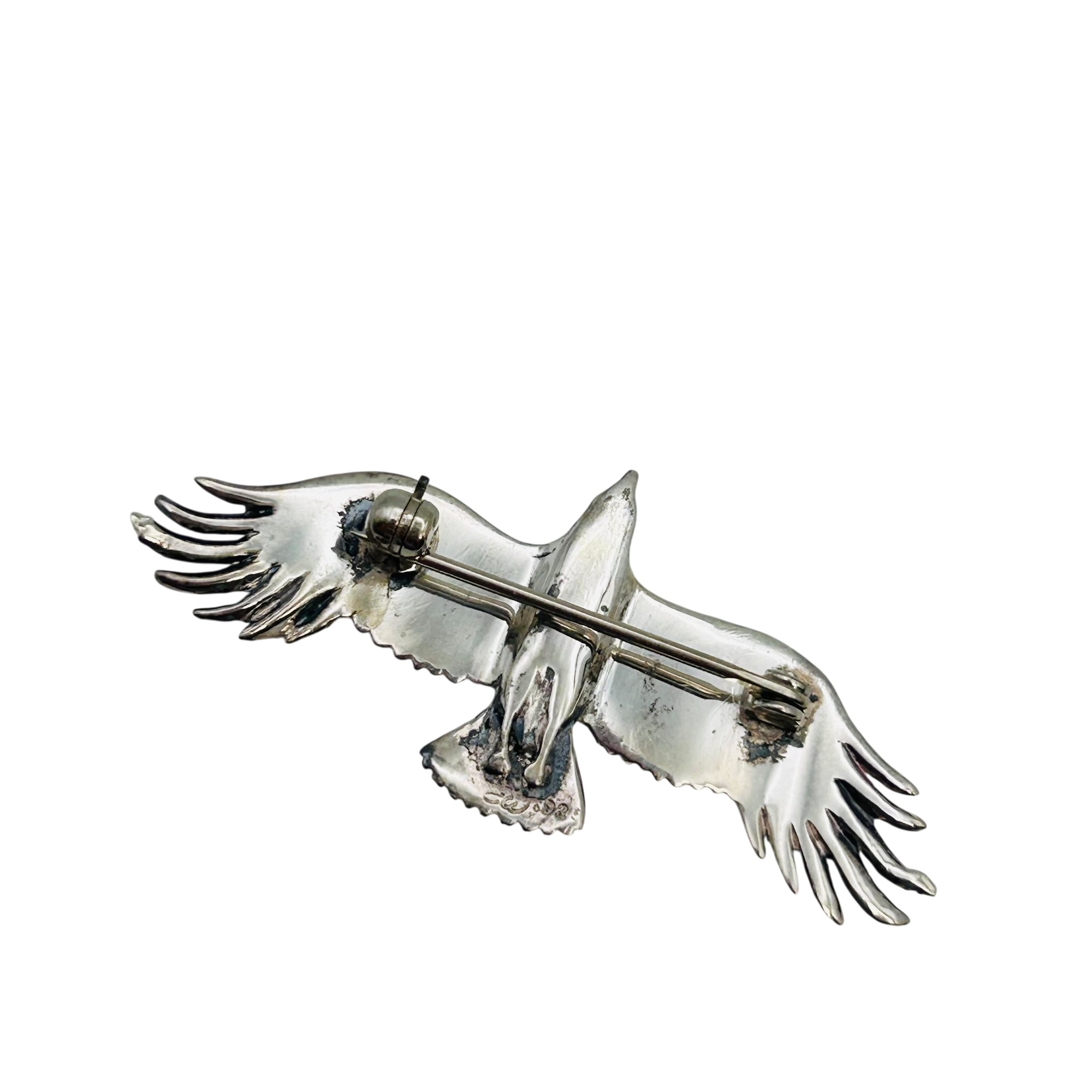 Signed Southwest Sterling Bird Brooch