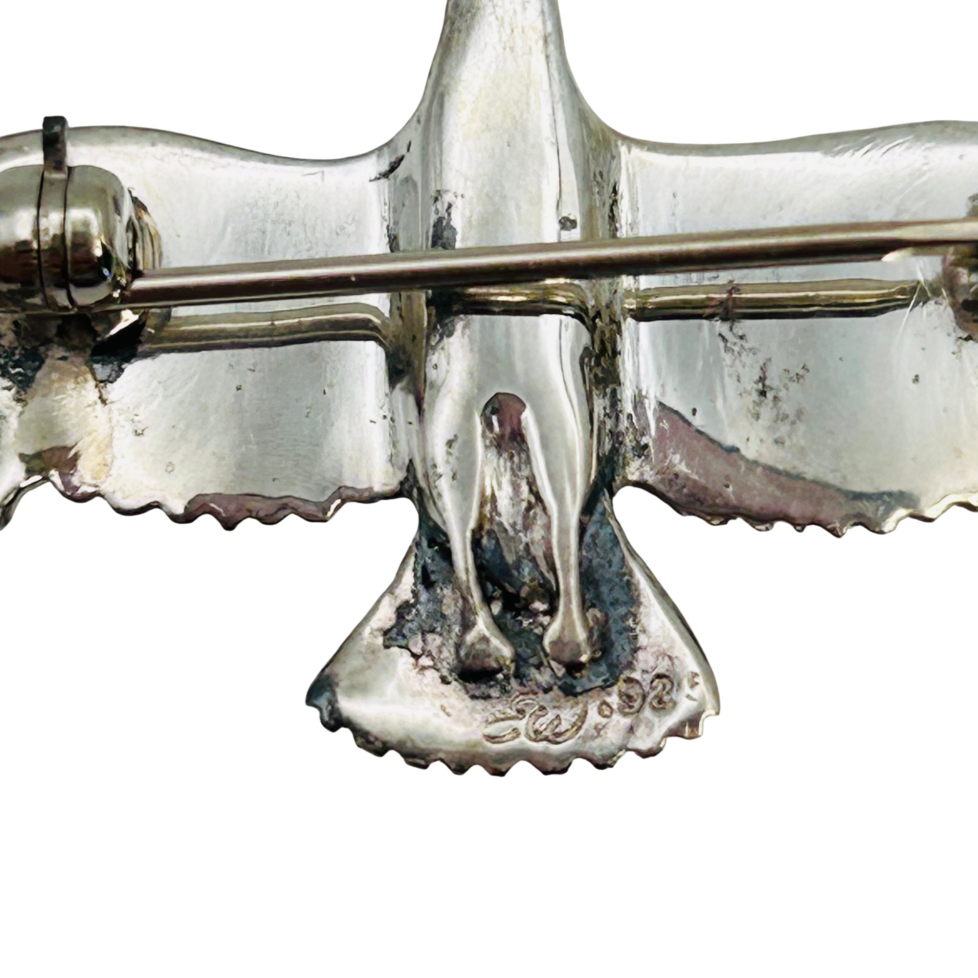 Signed Southwest Sterling Bird Brooch