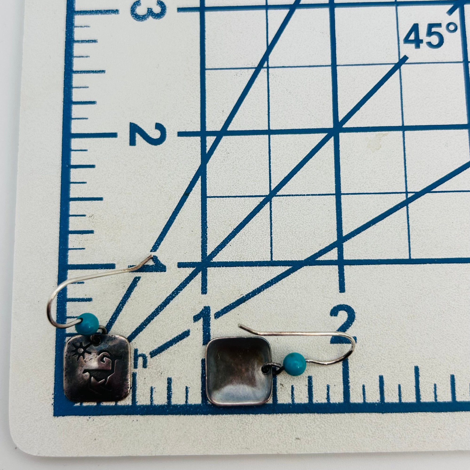 Southwest Sterling Turquoise Earrings