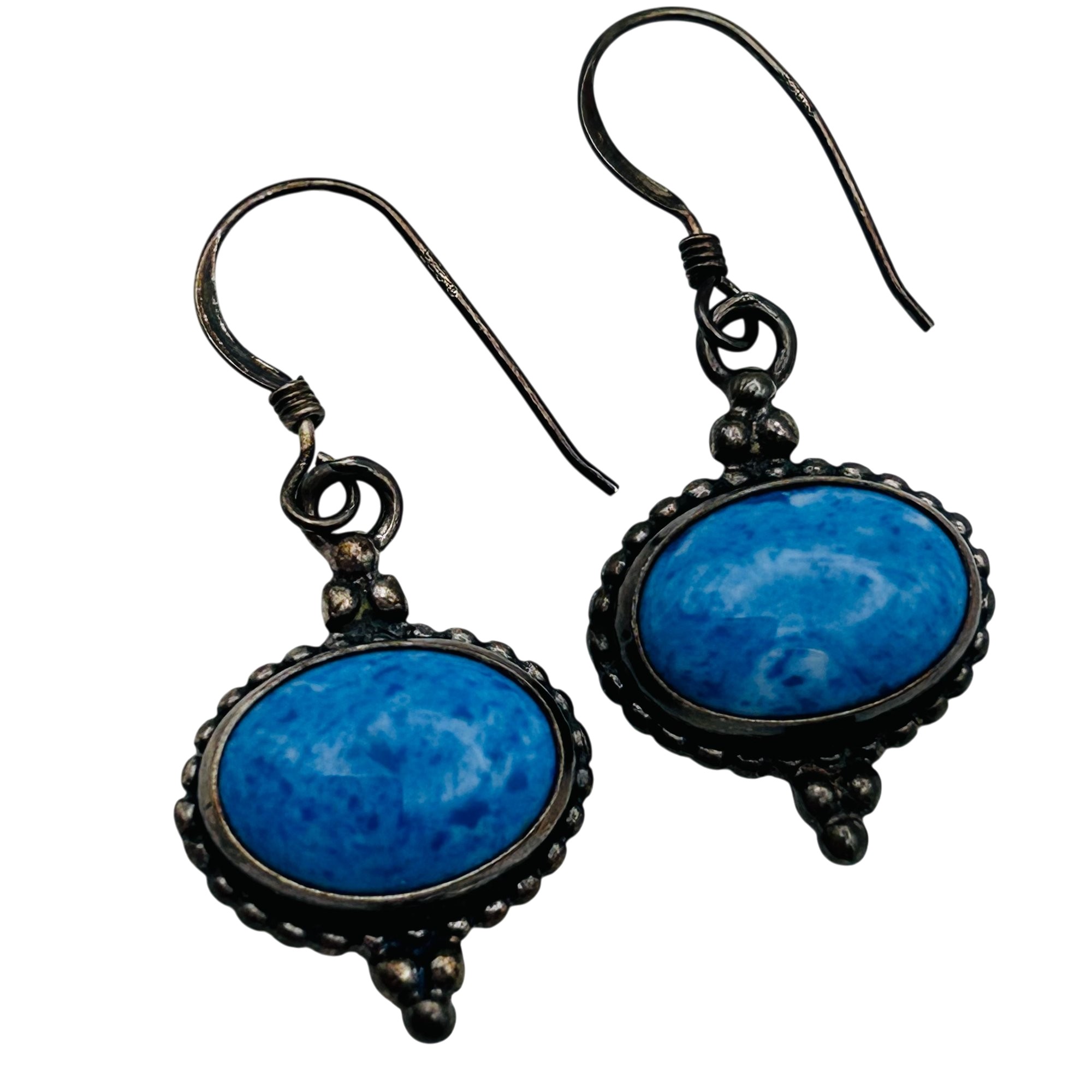 Southwest Sterling Denim Lapis Lazuli Earrings