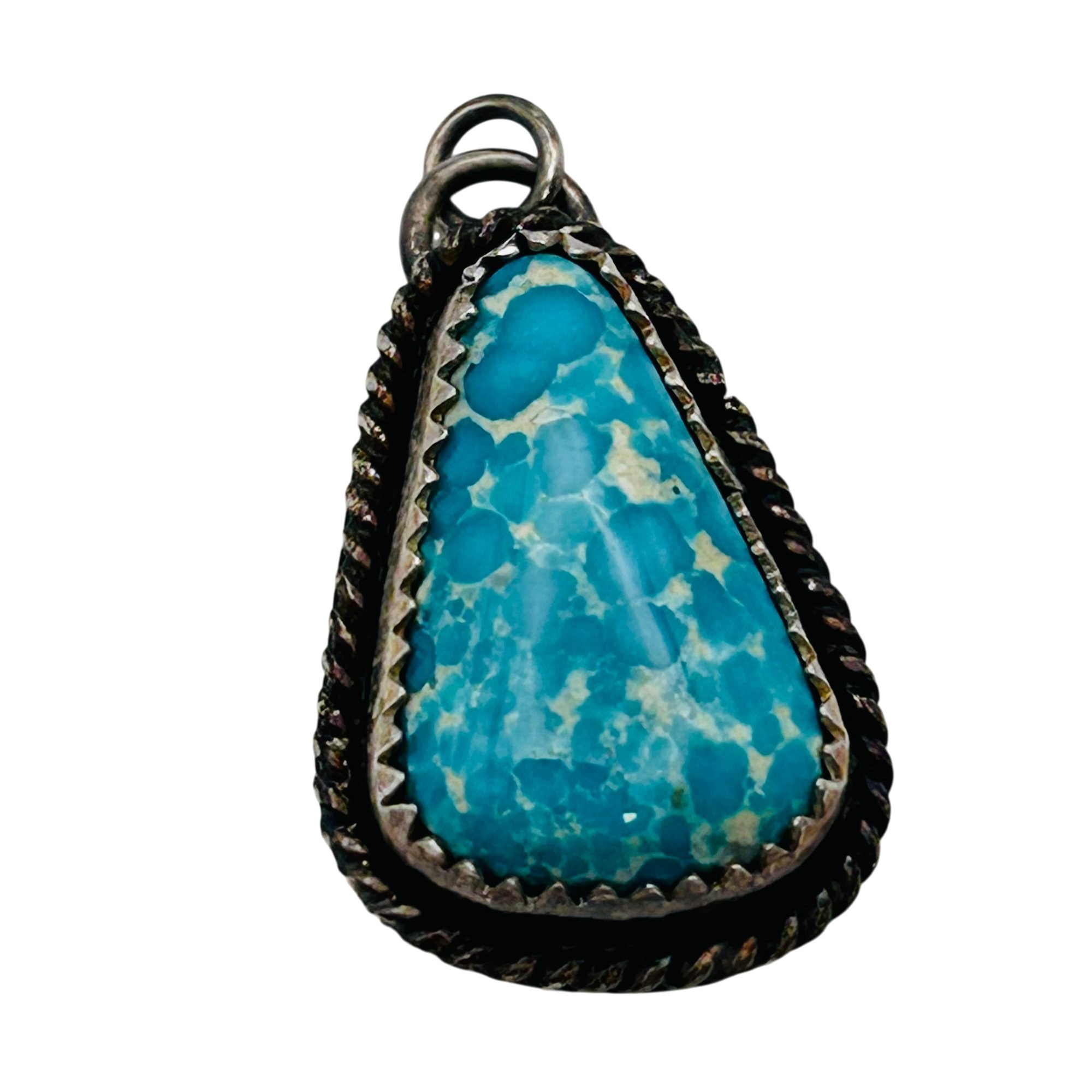 Southwest Sterling Turquoise Pendant