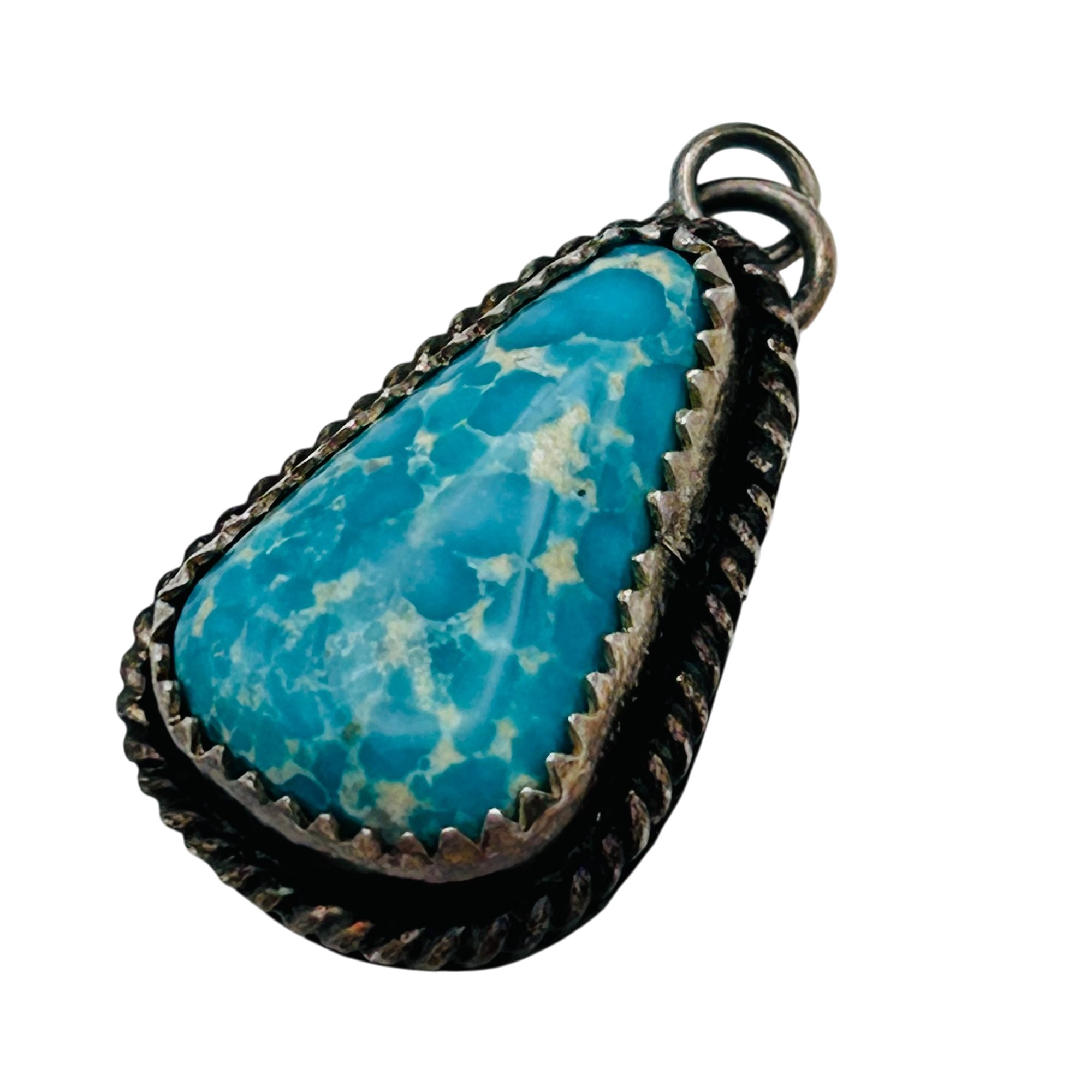 Southwest Sterling Turquoise Pendant