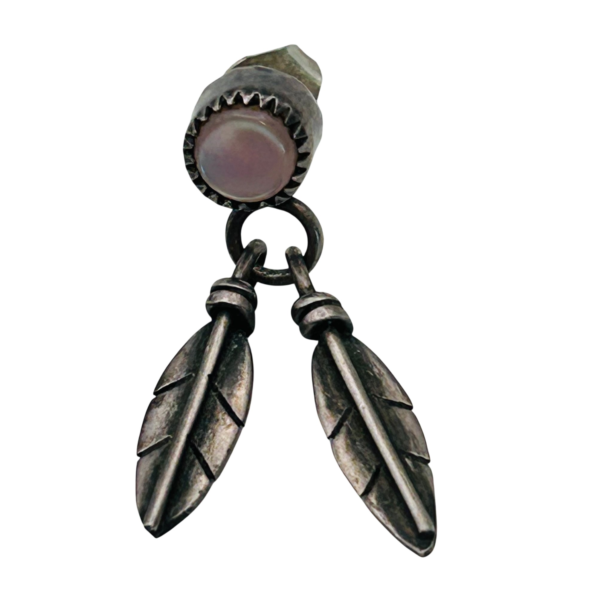 Southwest Sterling Mother Of Pearl Earrings