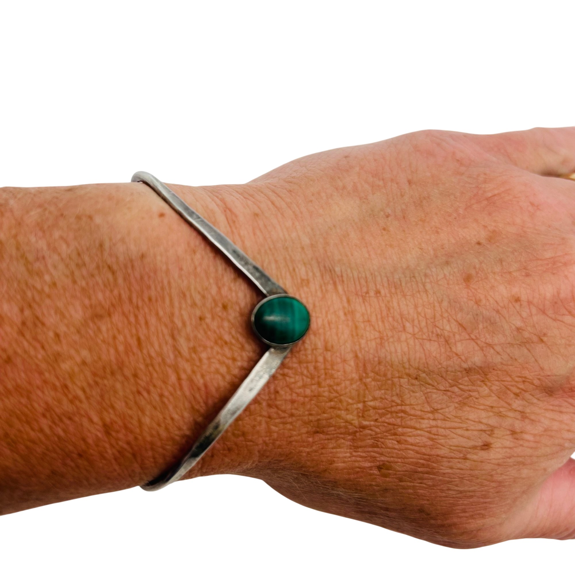 Native Sterling Malachite Cuff Bracelet