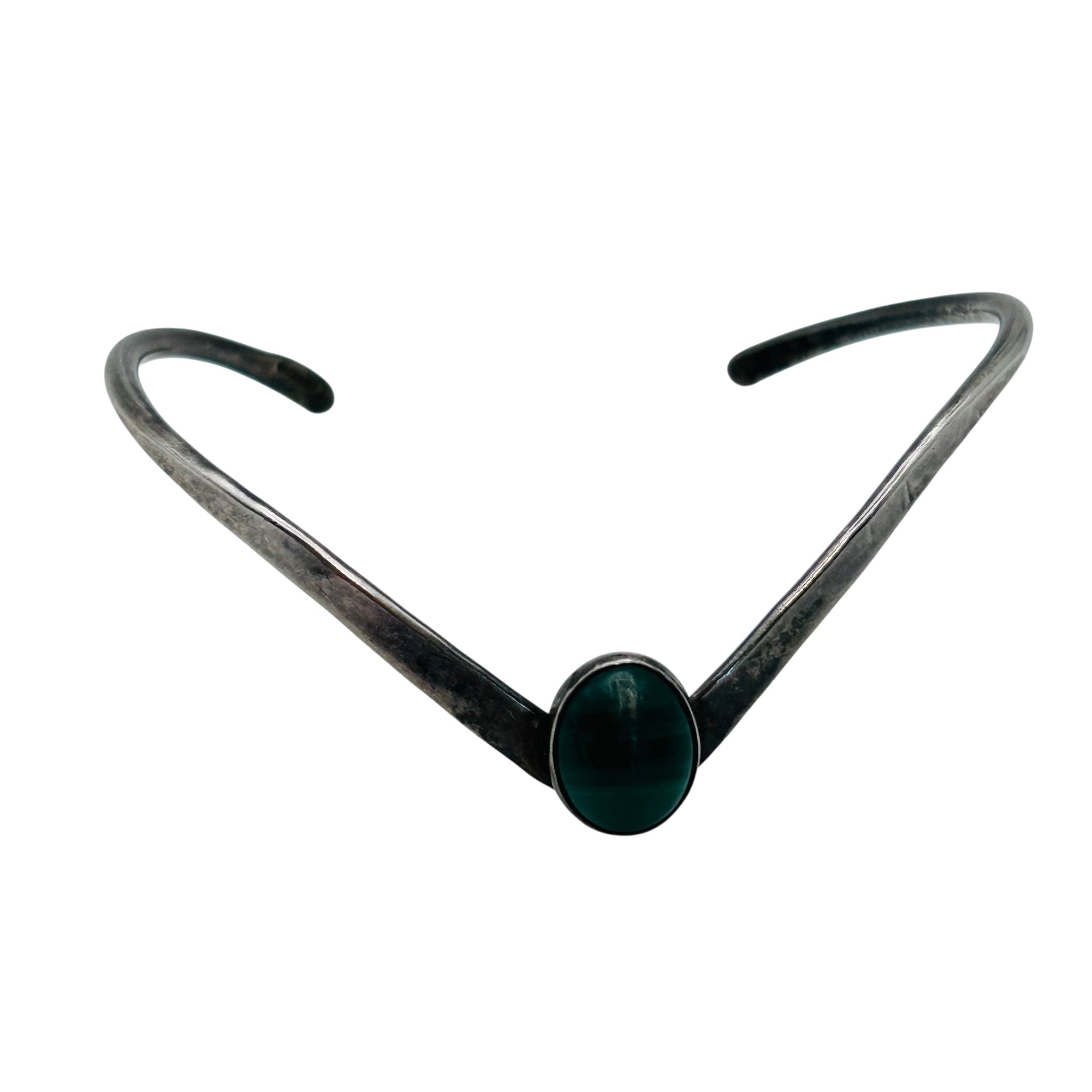 Native Sterling Malachite Cuff Bracelet