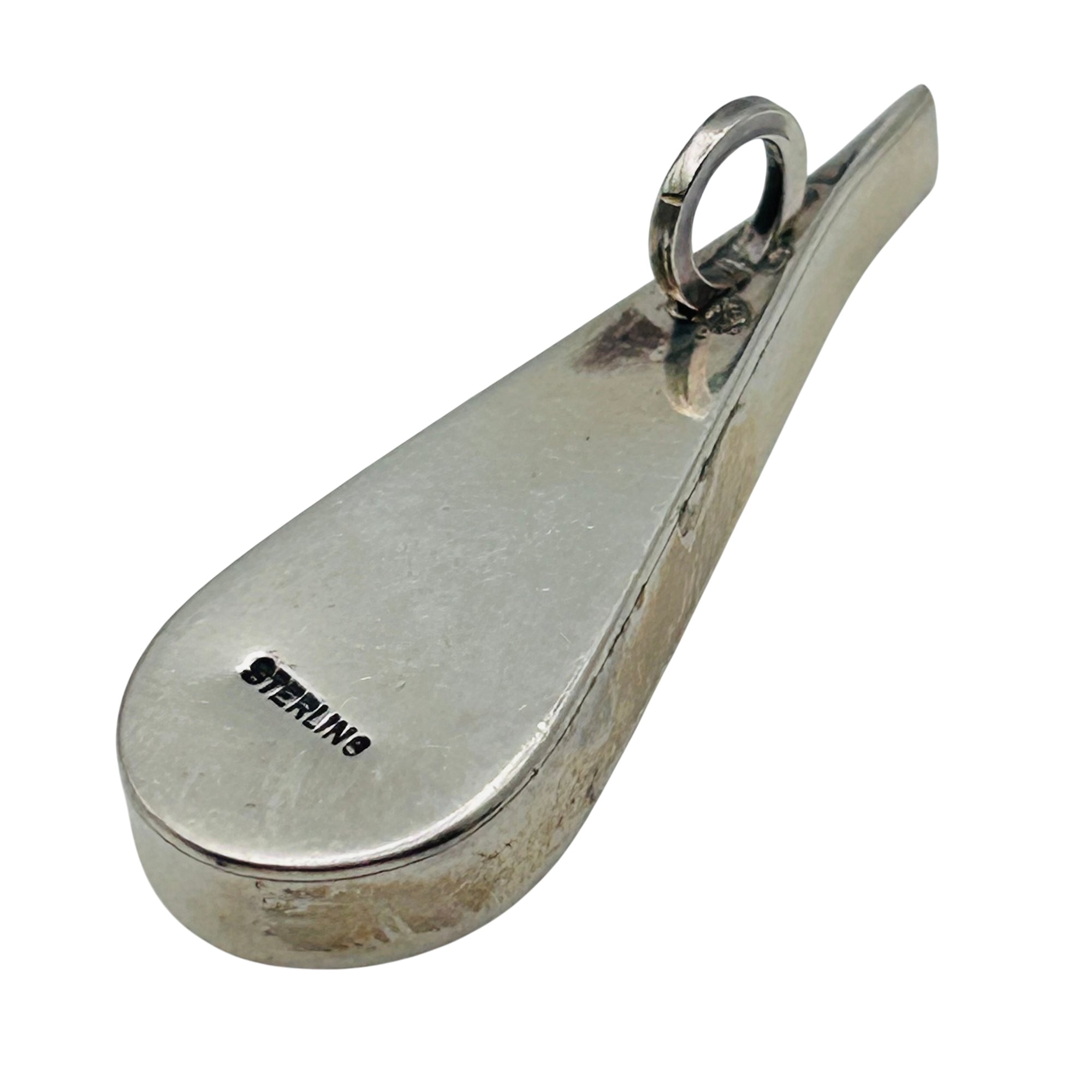Southwest Sterling Teardrop Inlay Stone Pendant