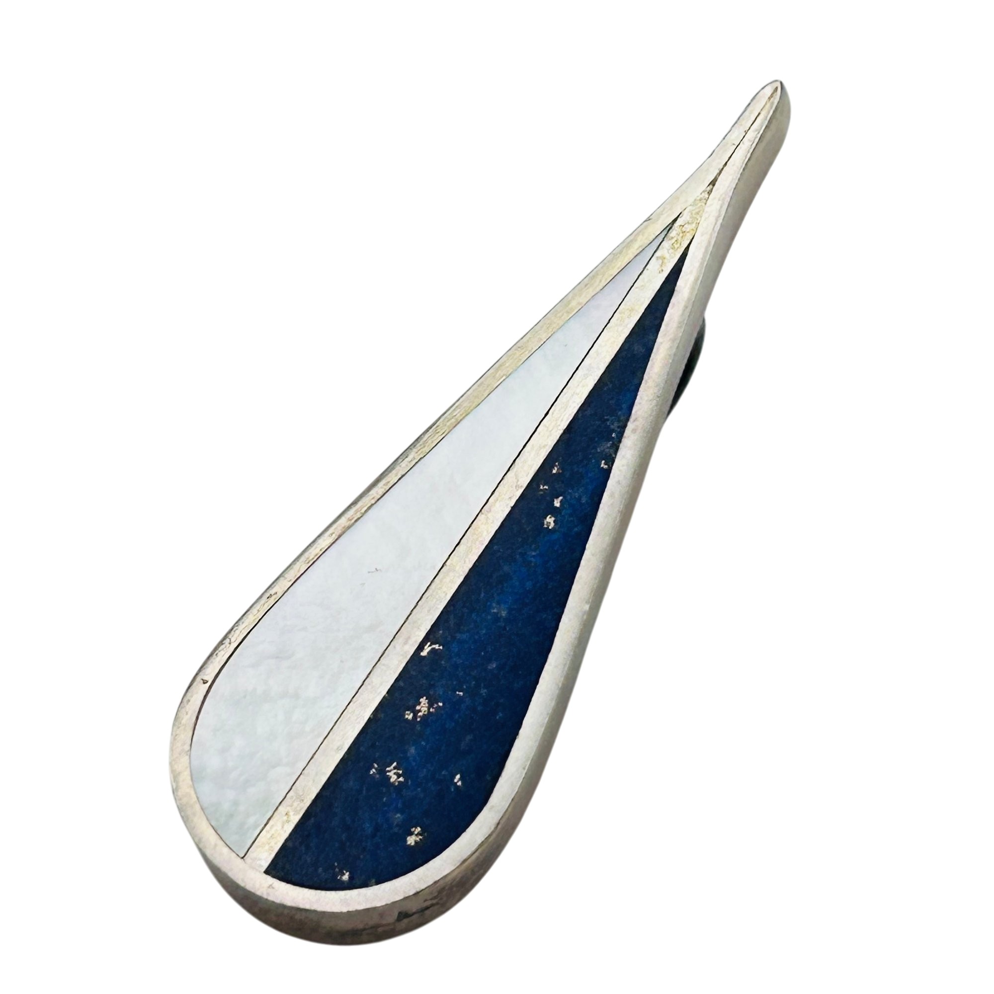 Southwest Sterling Inlay Multi-Stone Pendant
