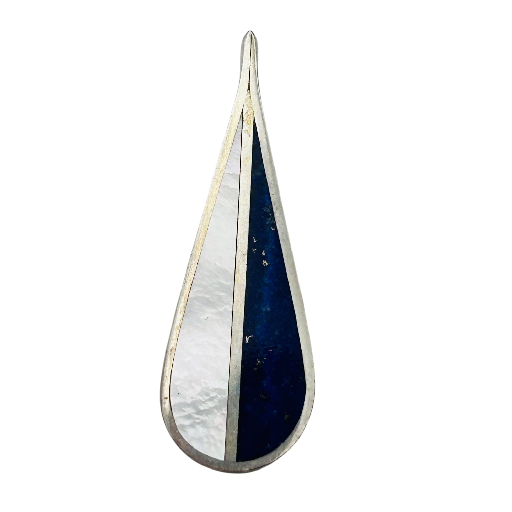 Southwest Sterling Inlay Multi-Stone Pendant