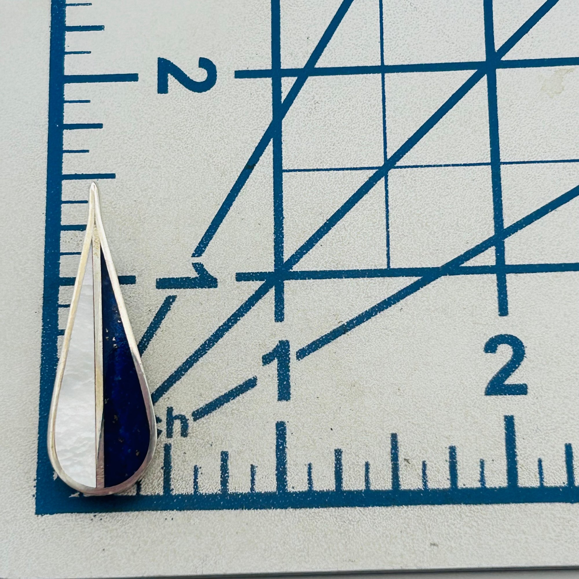Southwest Sterling Inlay Multi-Stone Pendant