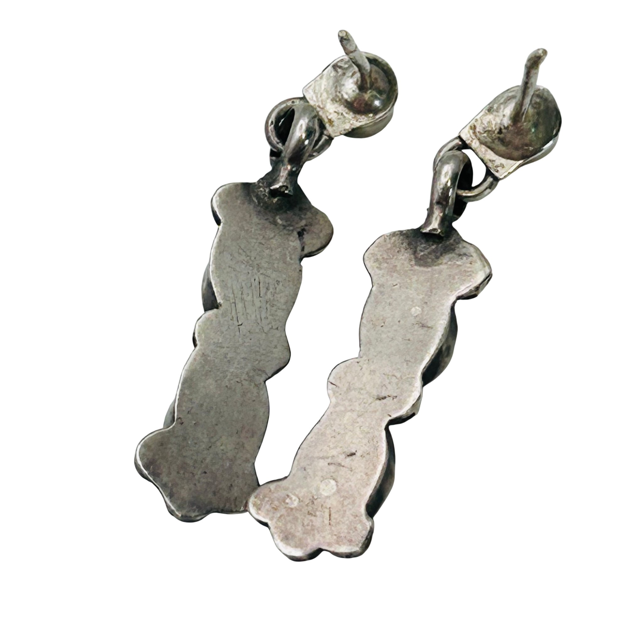 Southwest Sterling Mother Of Pearl Earrings