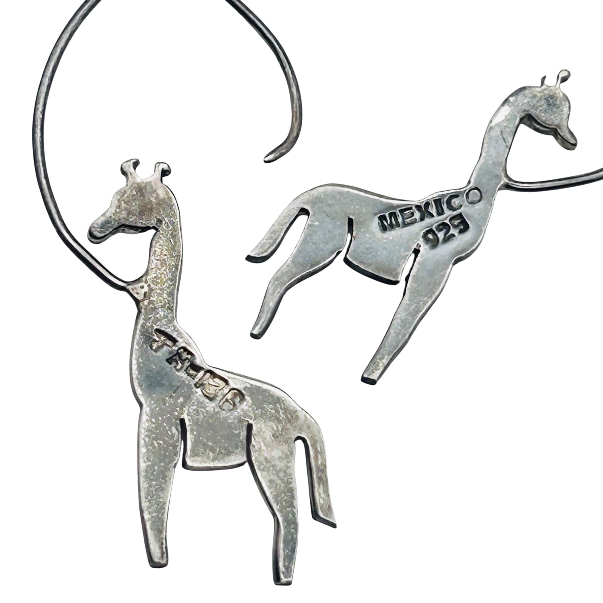Taxco Mexico TH-136 Sterling Llama Earrings