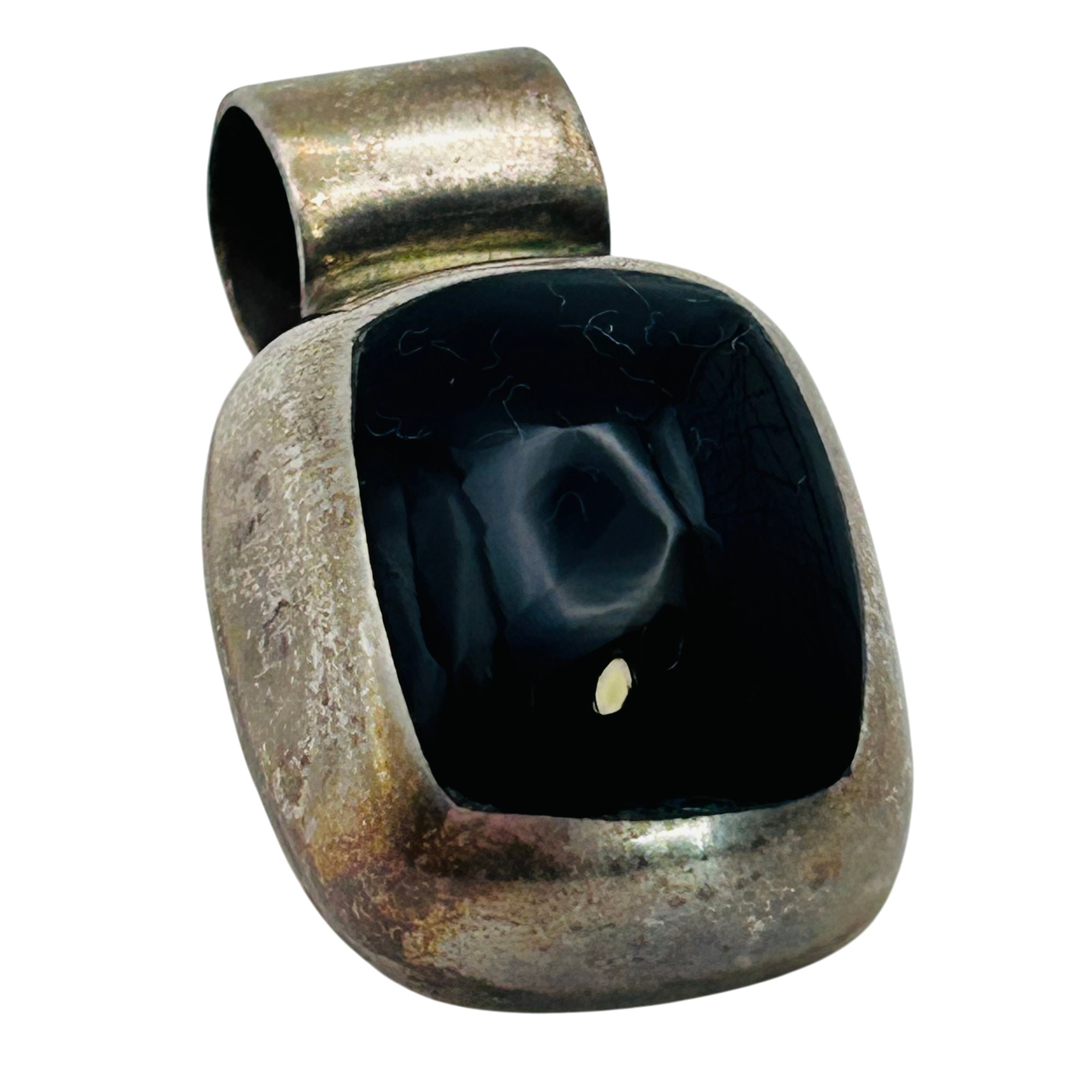 Taxco T5-154 Mexico Sterling Onyx Pendant