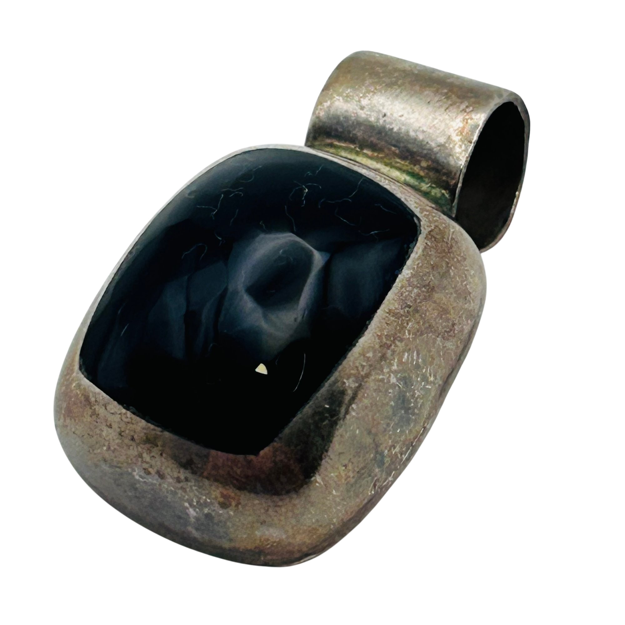 Taxco T5-154 Mexico Sterling Onyx Pendant