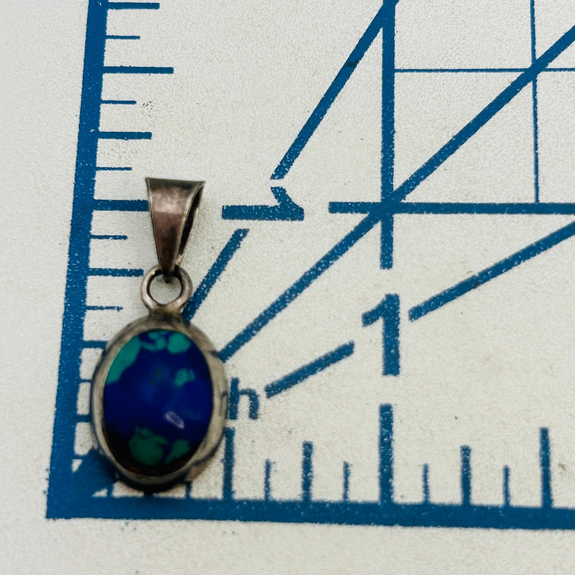 Taxco TR-18 Sterling Stone Composite Pendant