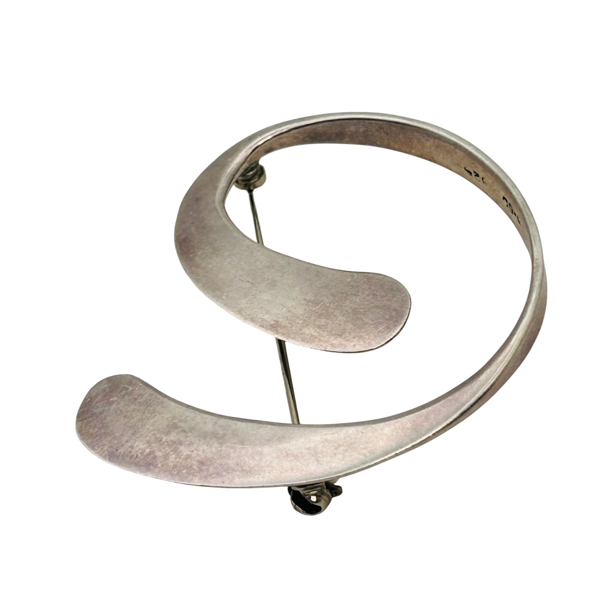Taxco Mexico Sterling Swirl Pendant