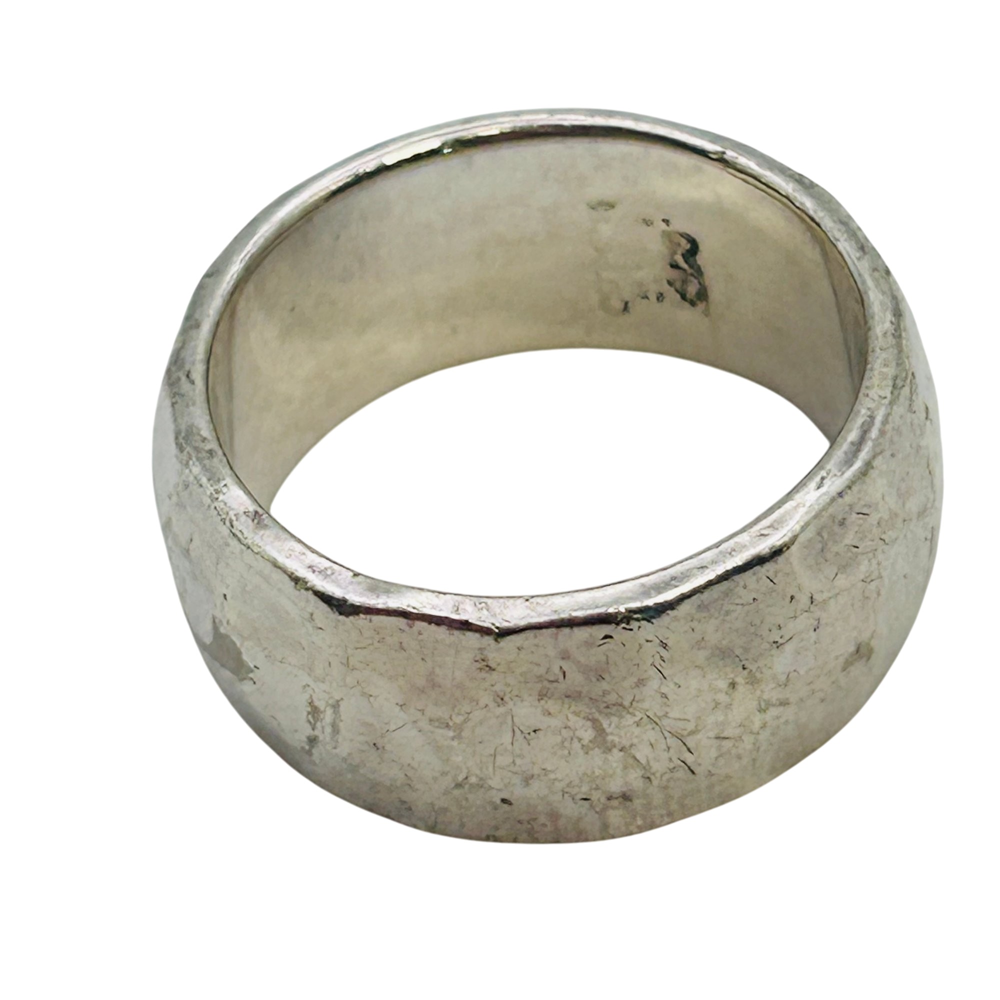 Taxco Mexico Hammered Band Ring Sz 6