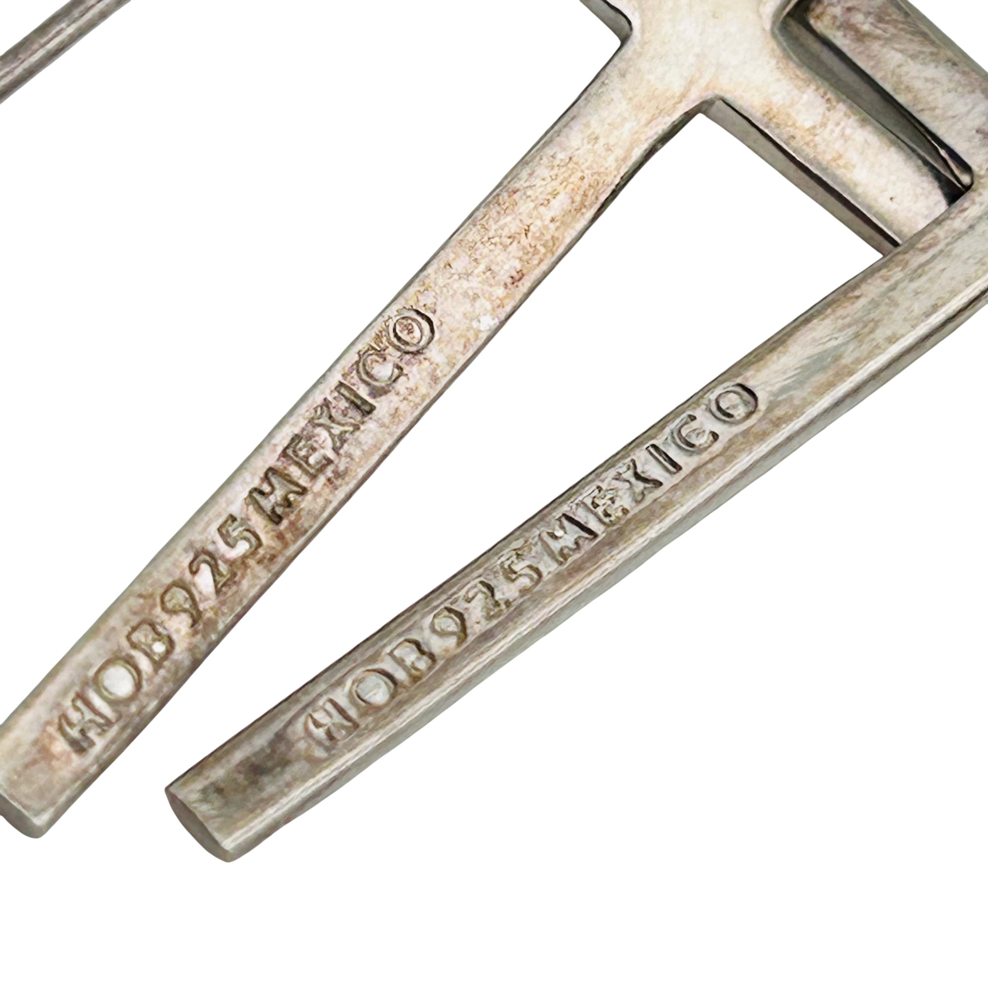 Mexico Sterling Cross Earrings