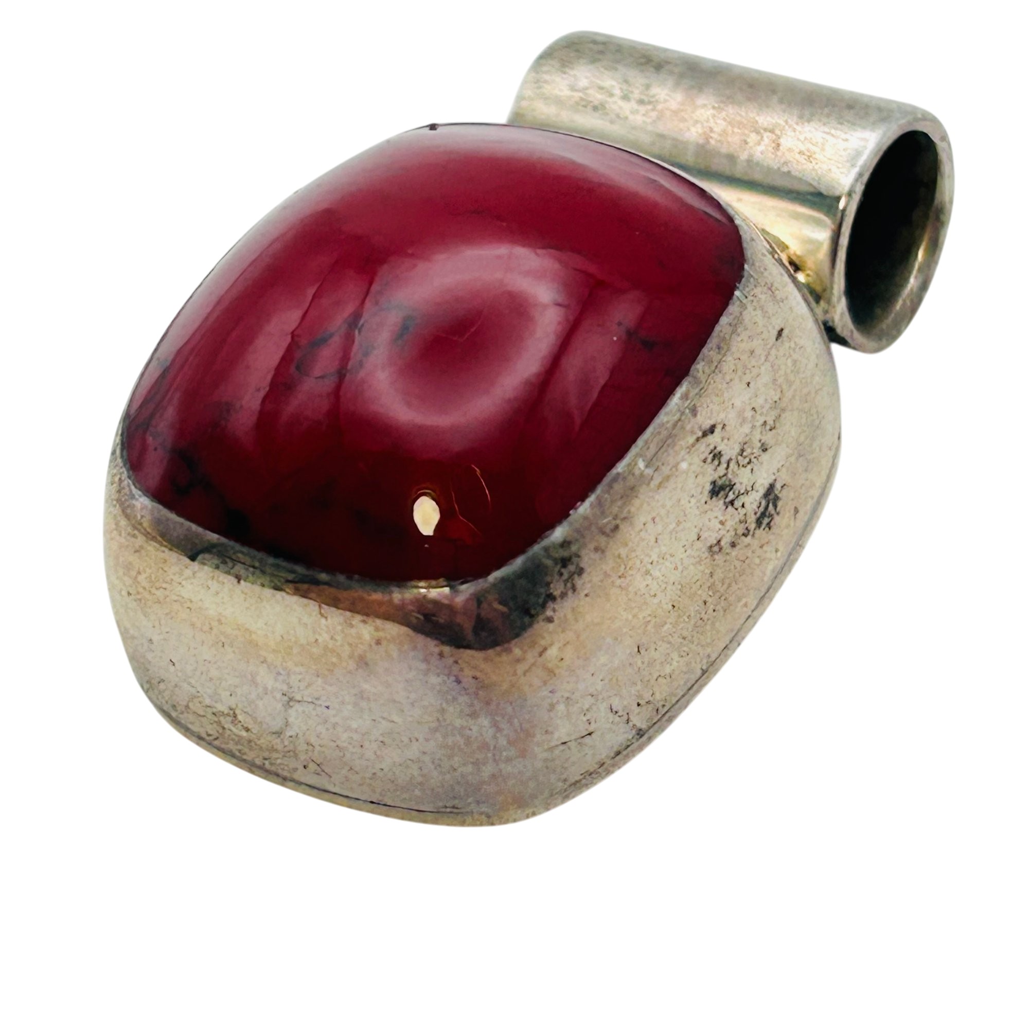 Mexico Sterling Red Stone Pendant