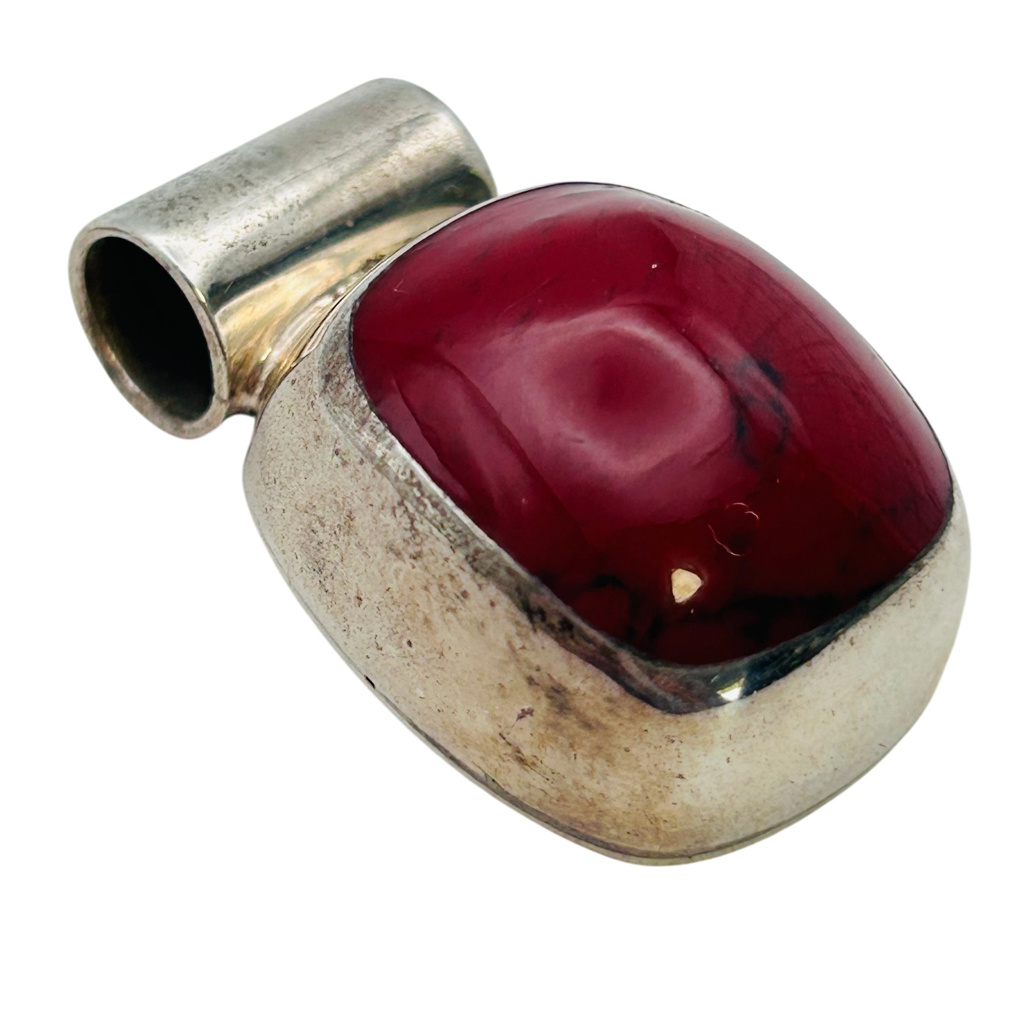 Mexico Sterling Red Stone Pendant