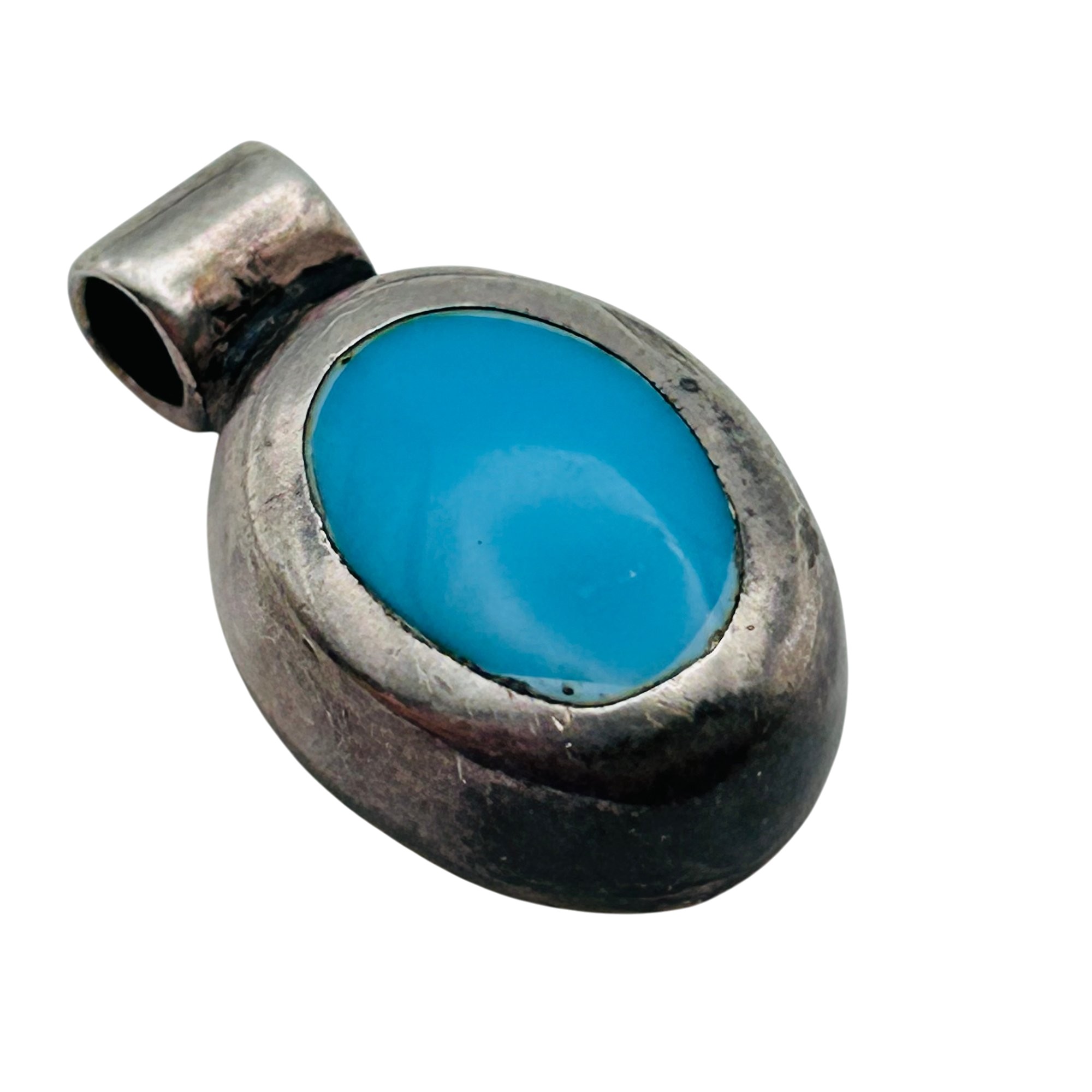 Mexico Sterling Turquoise Pendant