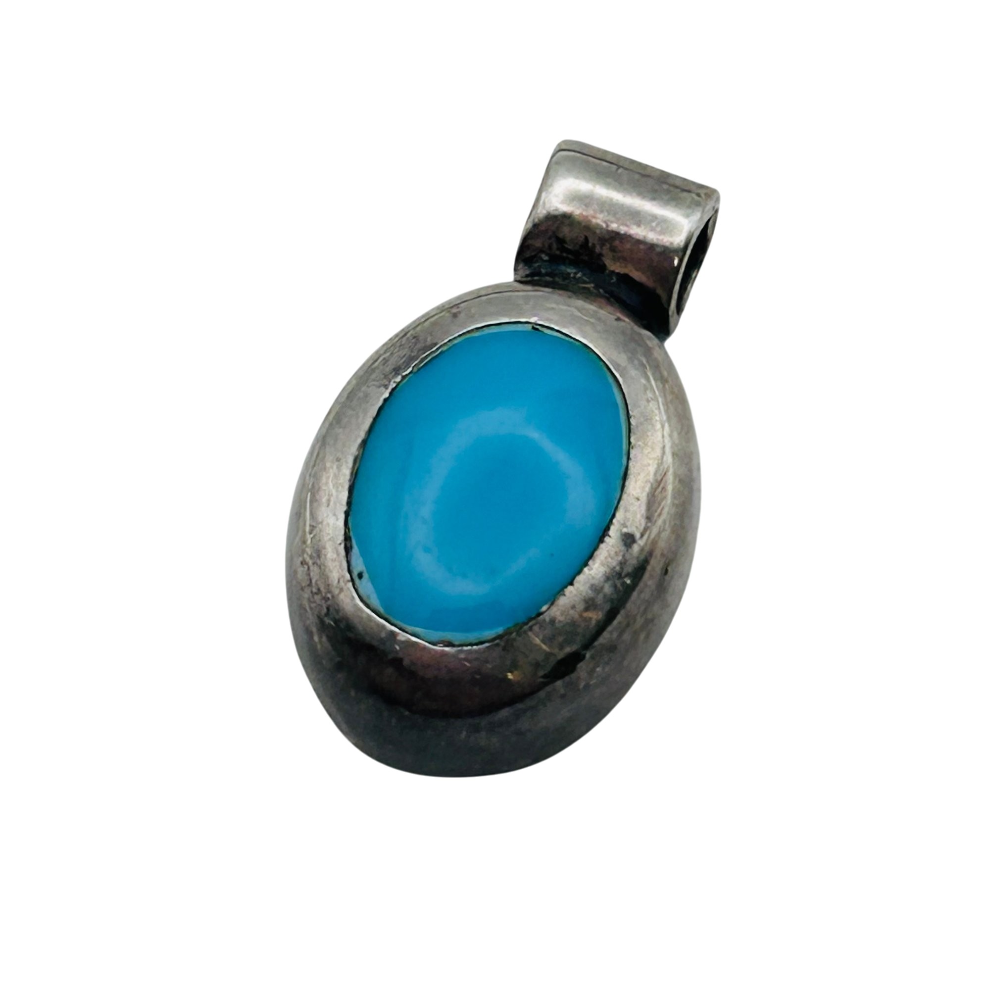 Mexico Sterling Turquoise Pendant
