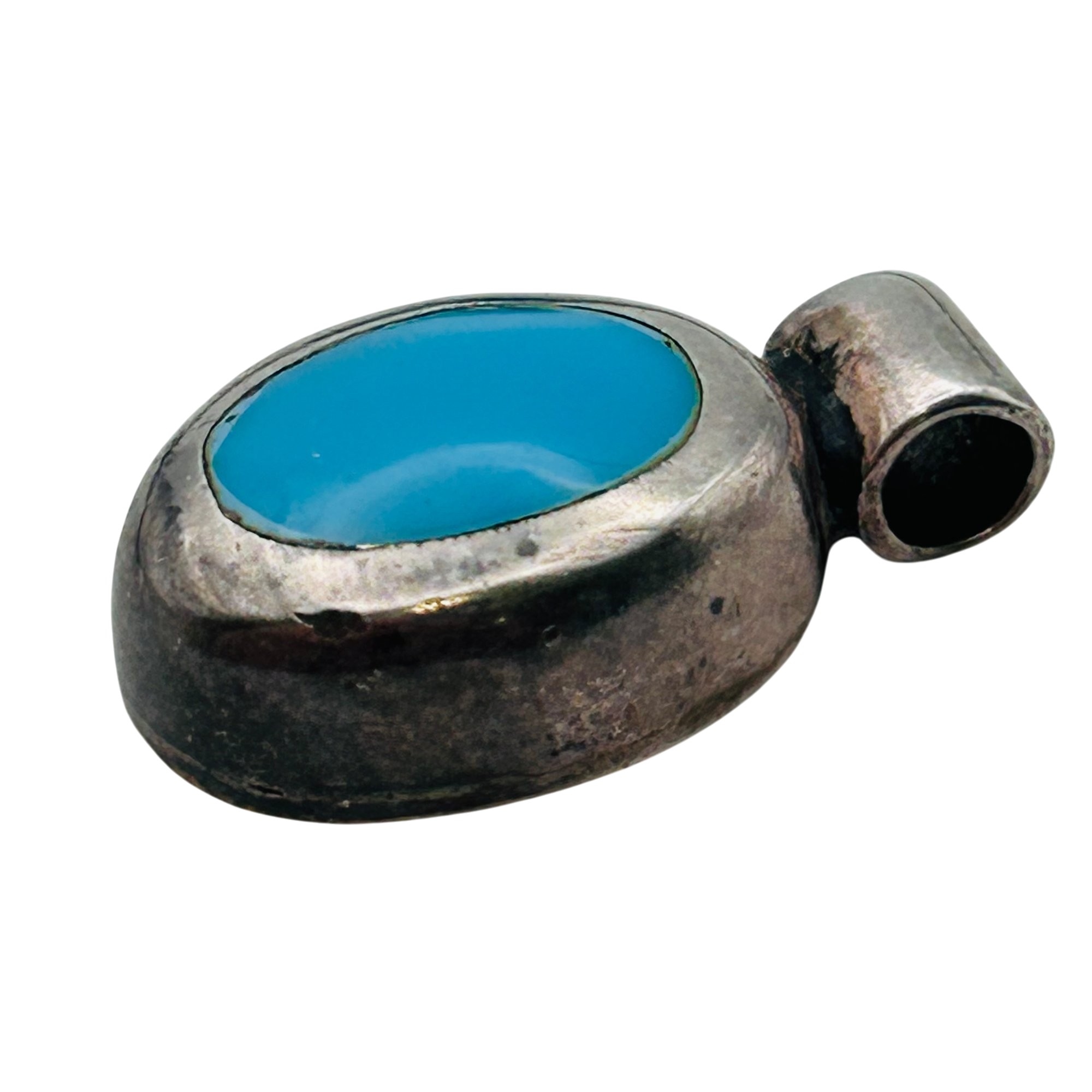 Mexico Sterling Turquoise Pendant