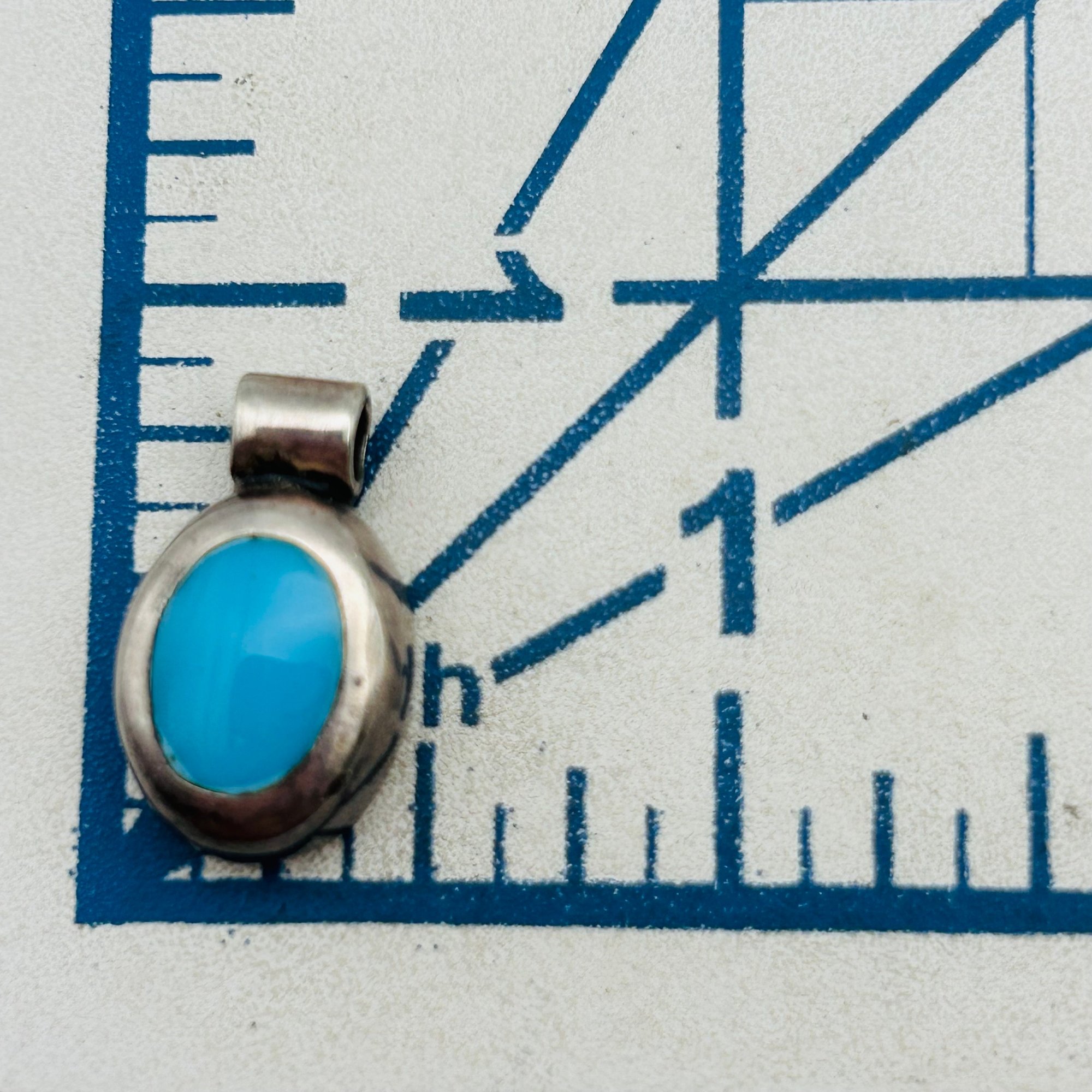 Mexico Sterling Turquoise Pendant