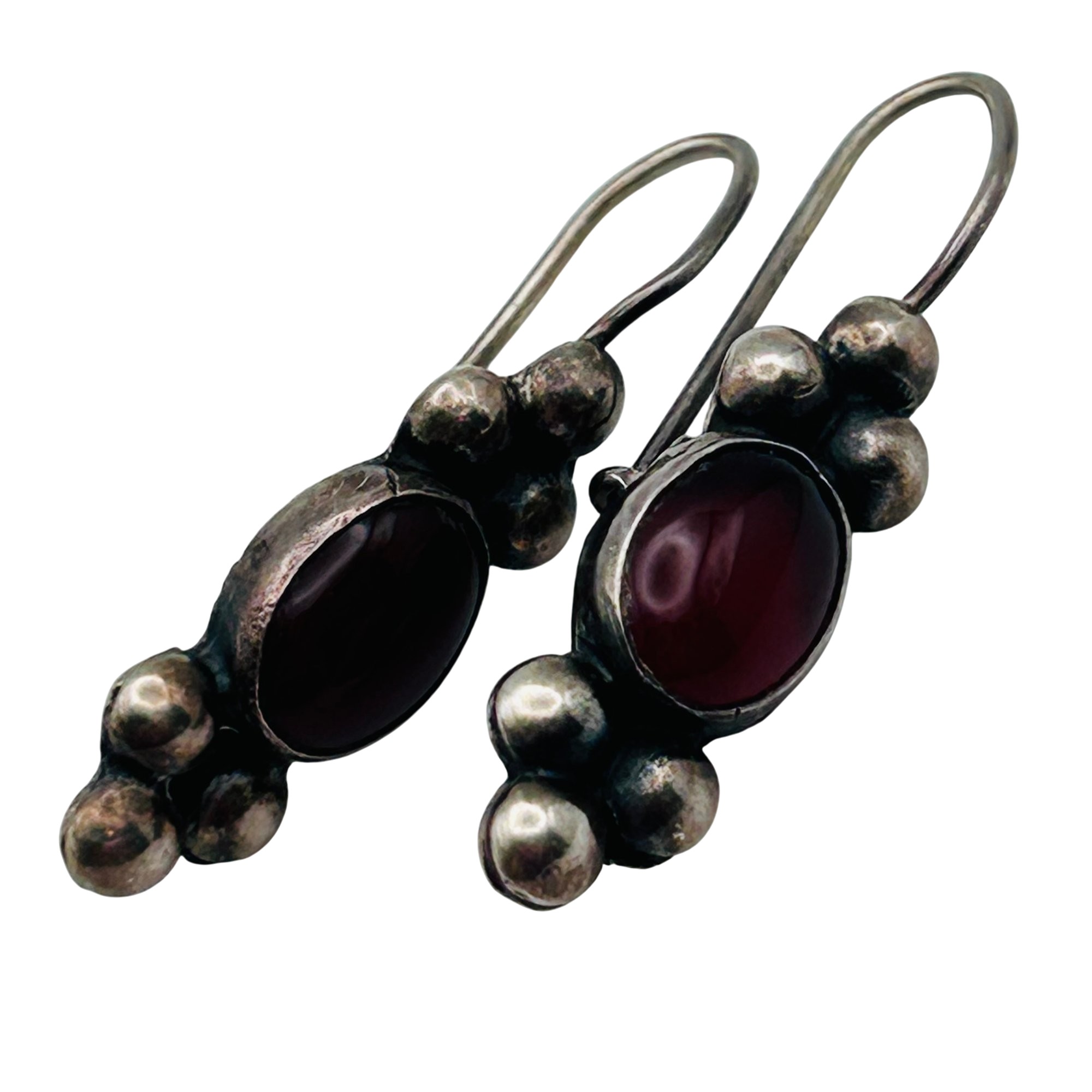 Mexico Sterling Carnelian Earrings