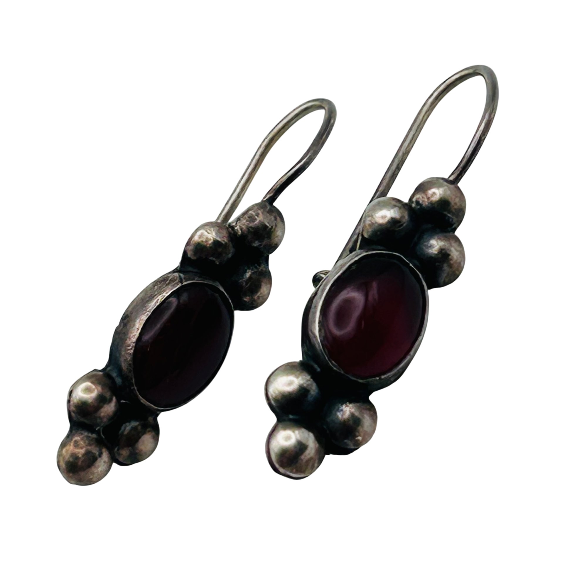 Mexico Sterling Carnelian Earrings