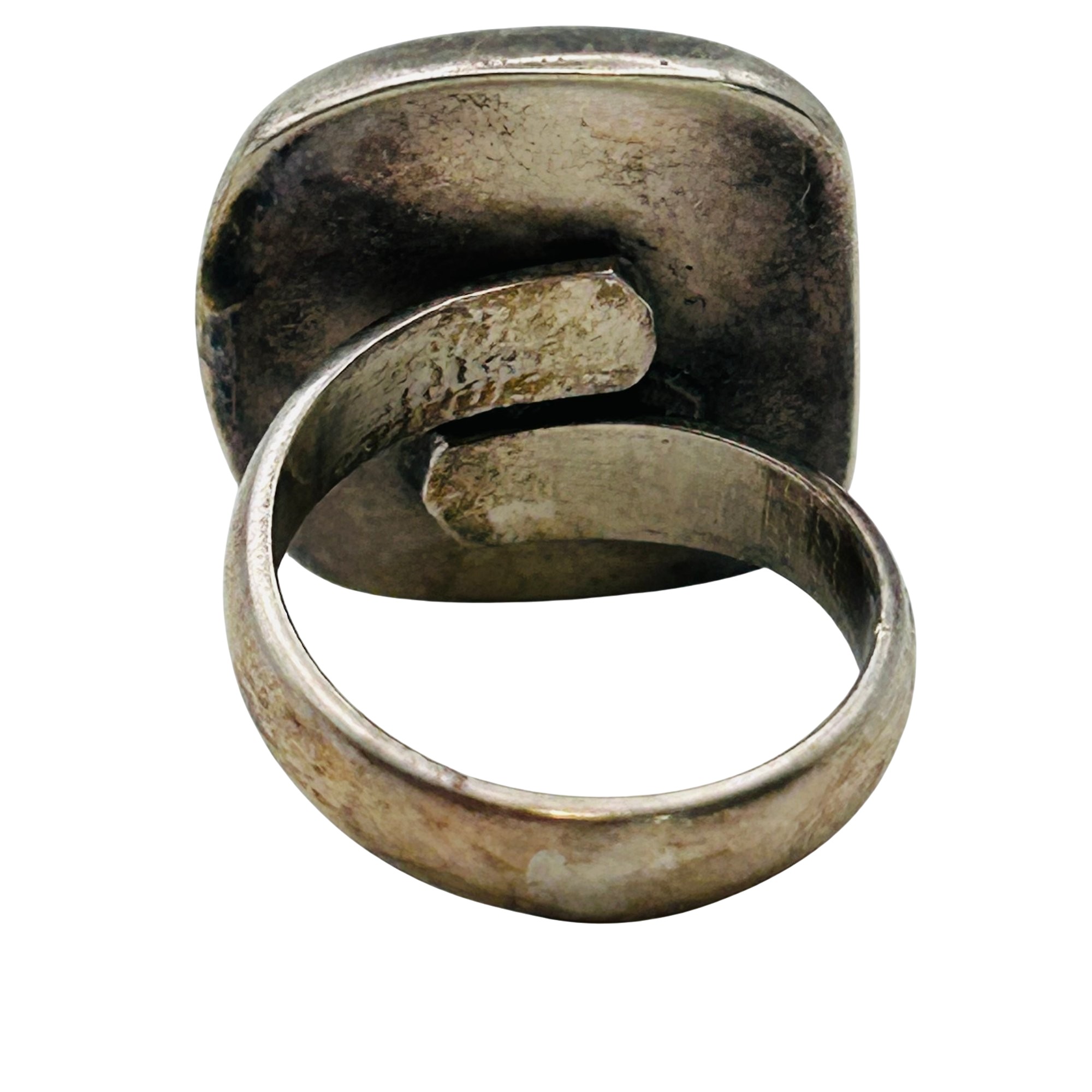 Mexico Sterling Square Ring Sz 7
