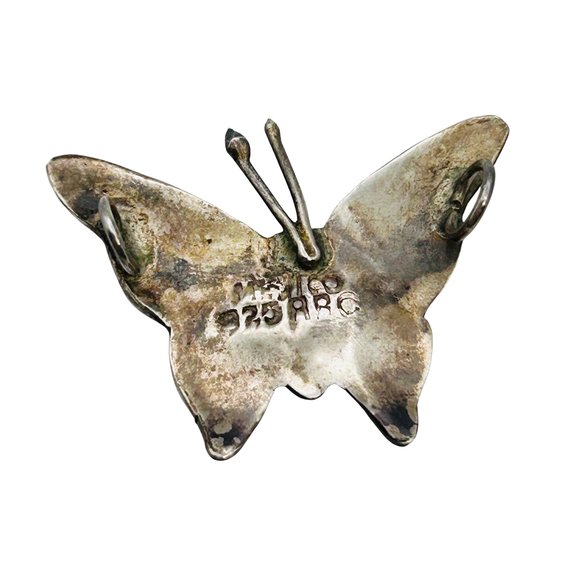 Mexico Sterling Abalone Butterfly Pendant