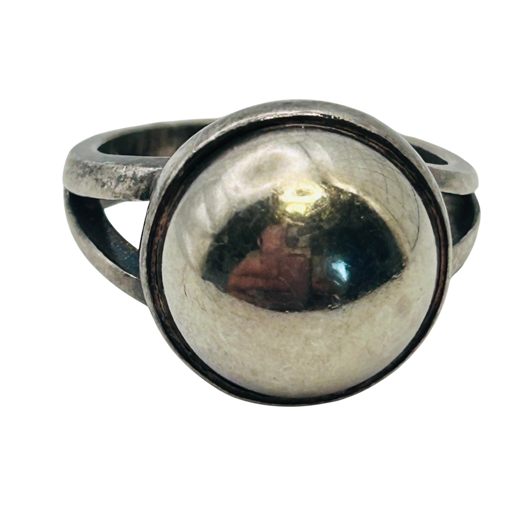 Mexico Sterling Dome Ring Sz 6