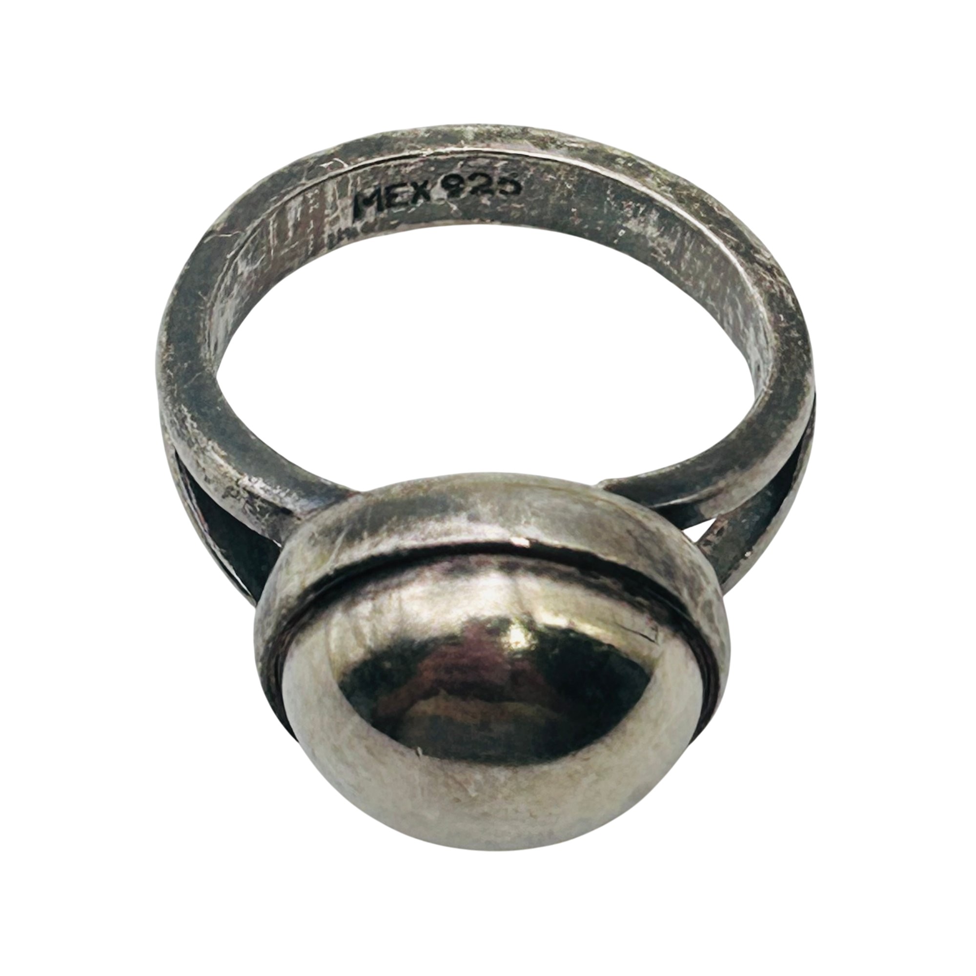 Mexico Sterling Dome Ring Sz 6
