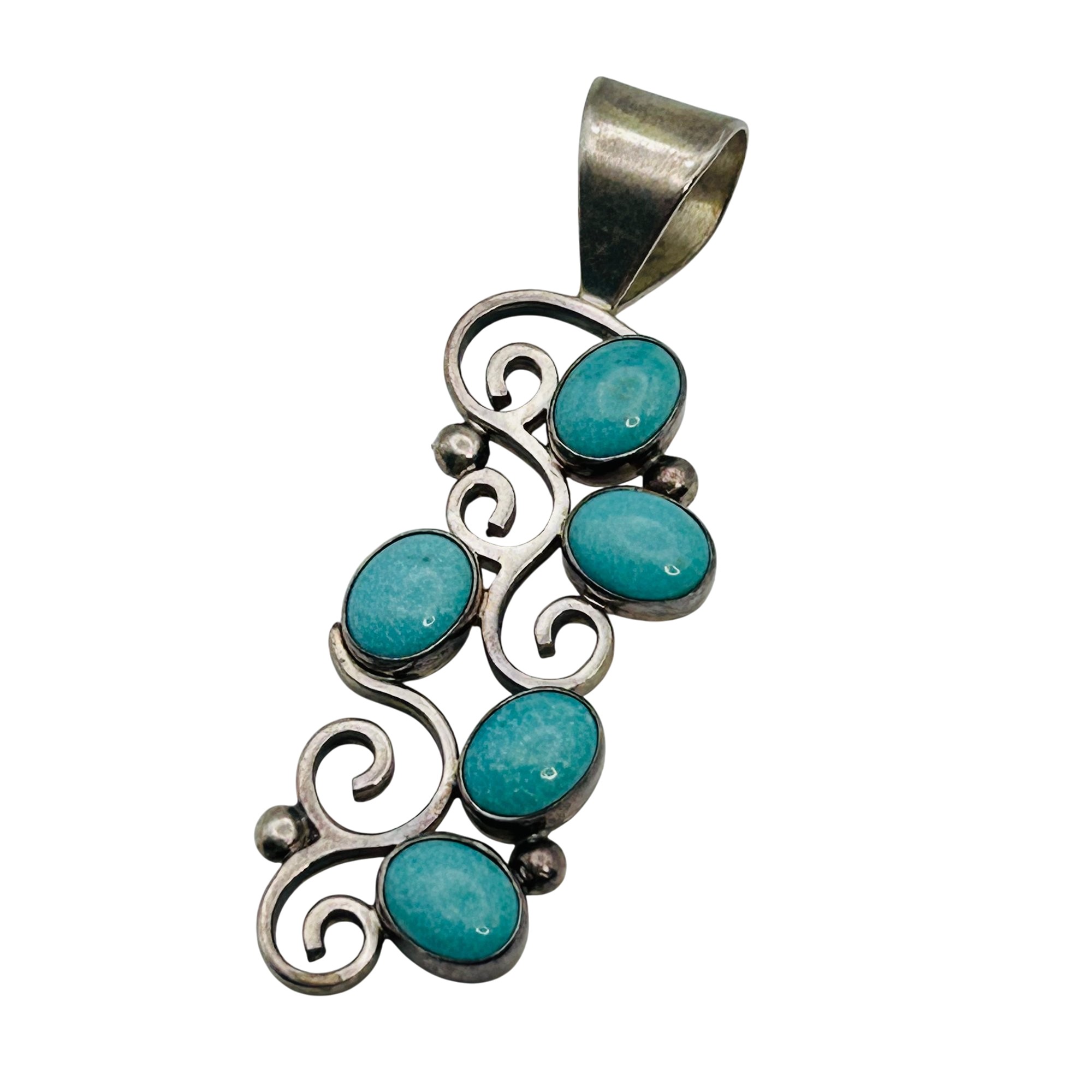 Desert Rose Trading Sterling Turquoise Pendant