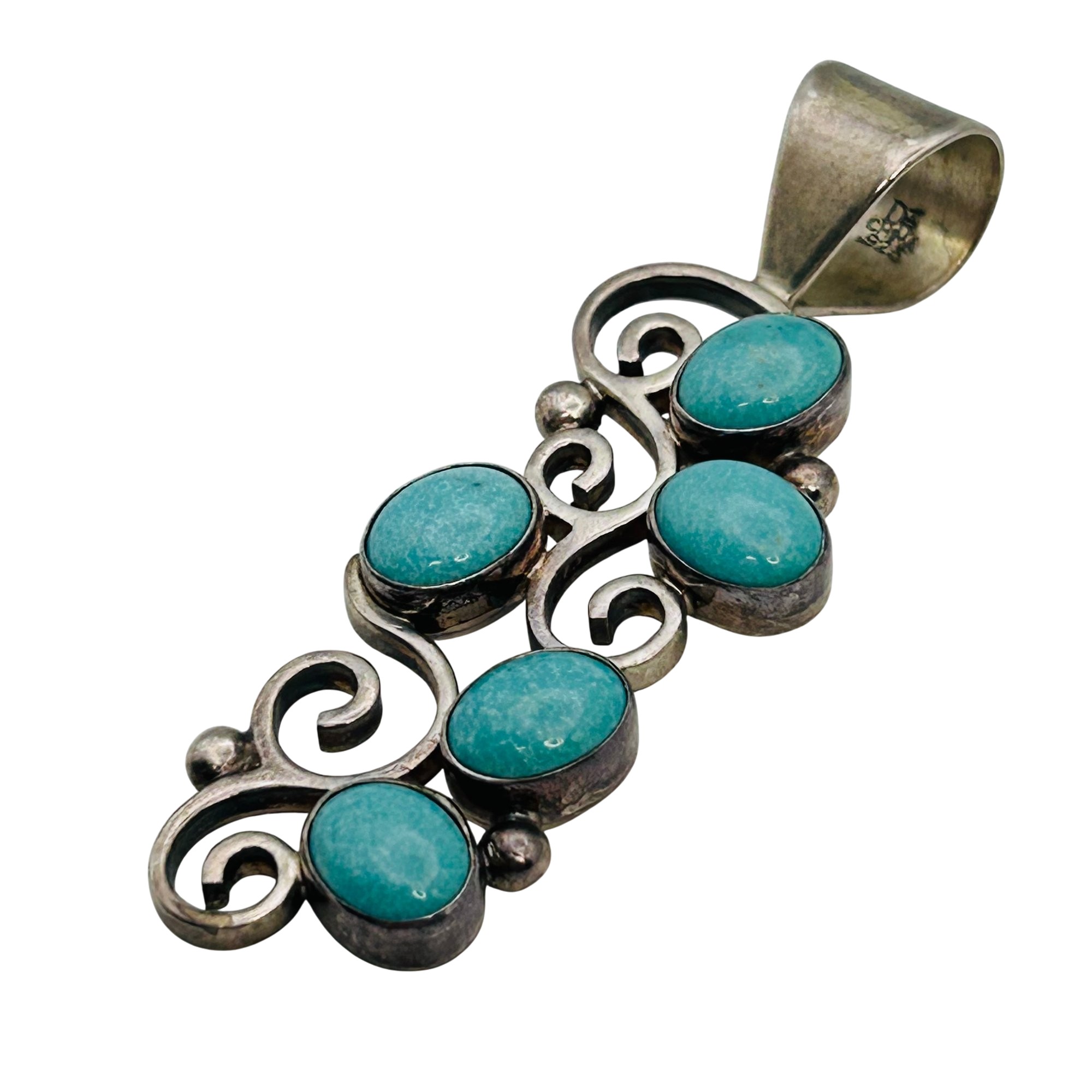 Desert Rose Trading Sterling Turquoise Pendant