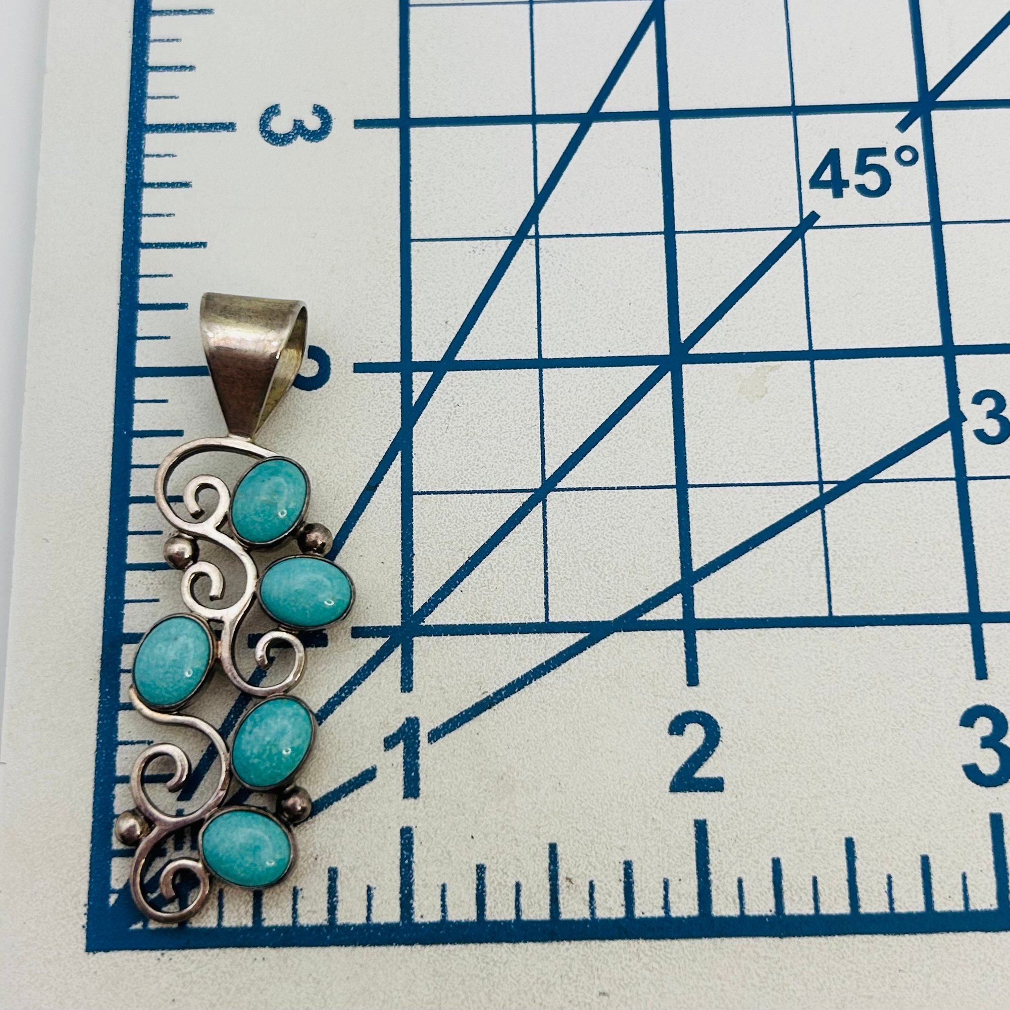 Desert Rose Trading Sterling Turquoise Pendant