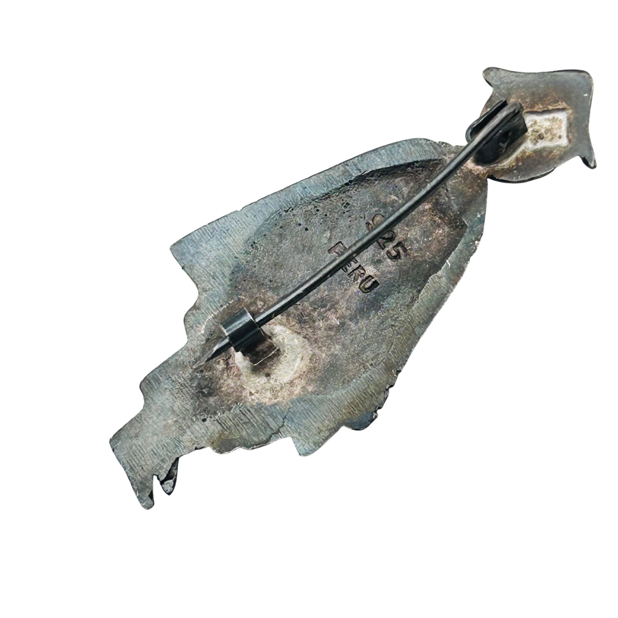 Vintage Peru Sterling Man Brooch