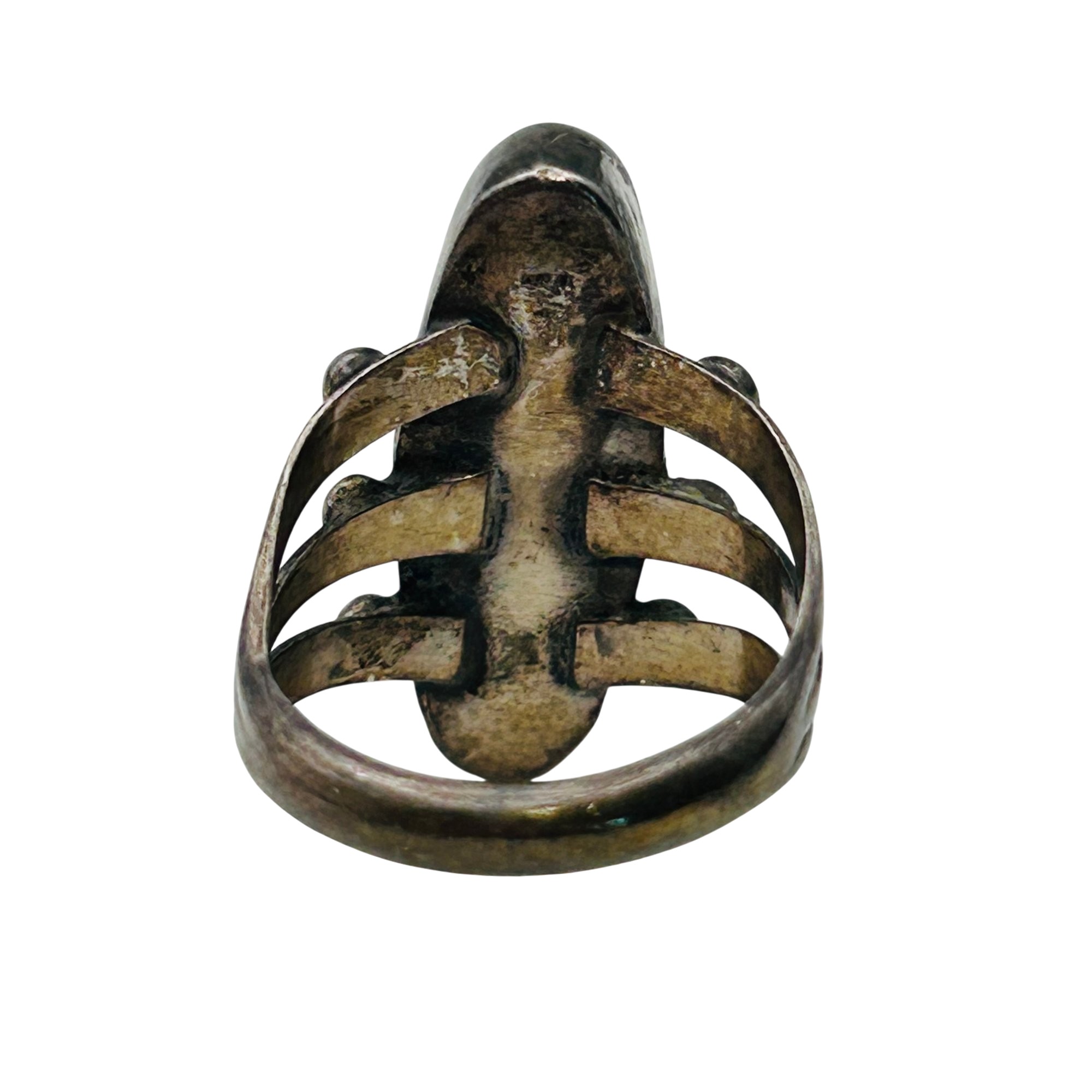 Native Sterling Turquoise Ring Sz 5
